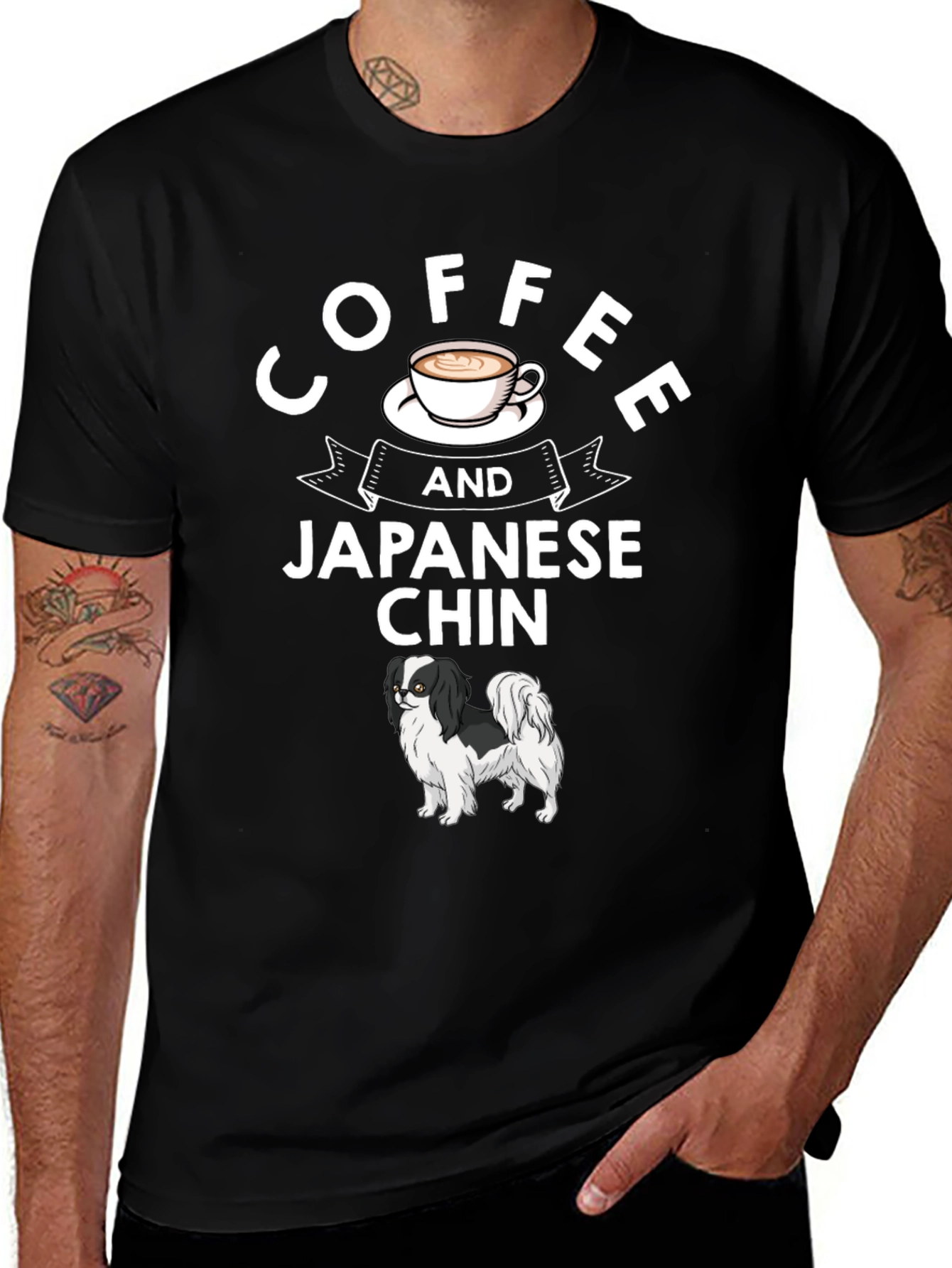 Coffee and Japanese Chin T-Shirt