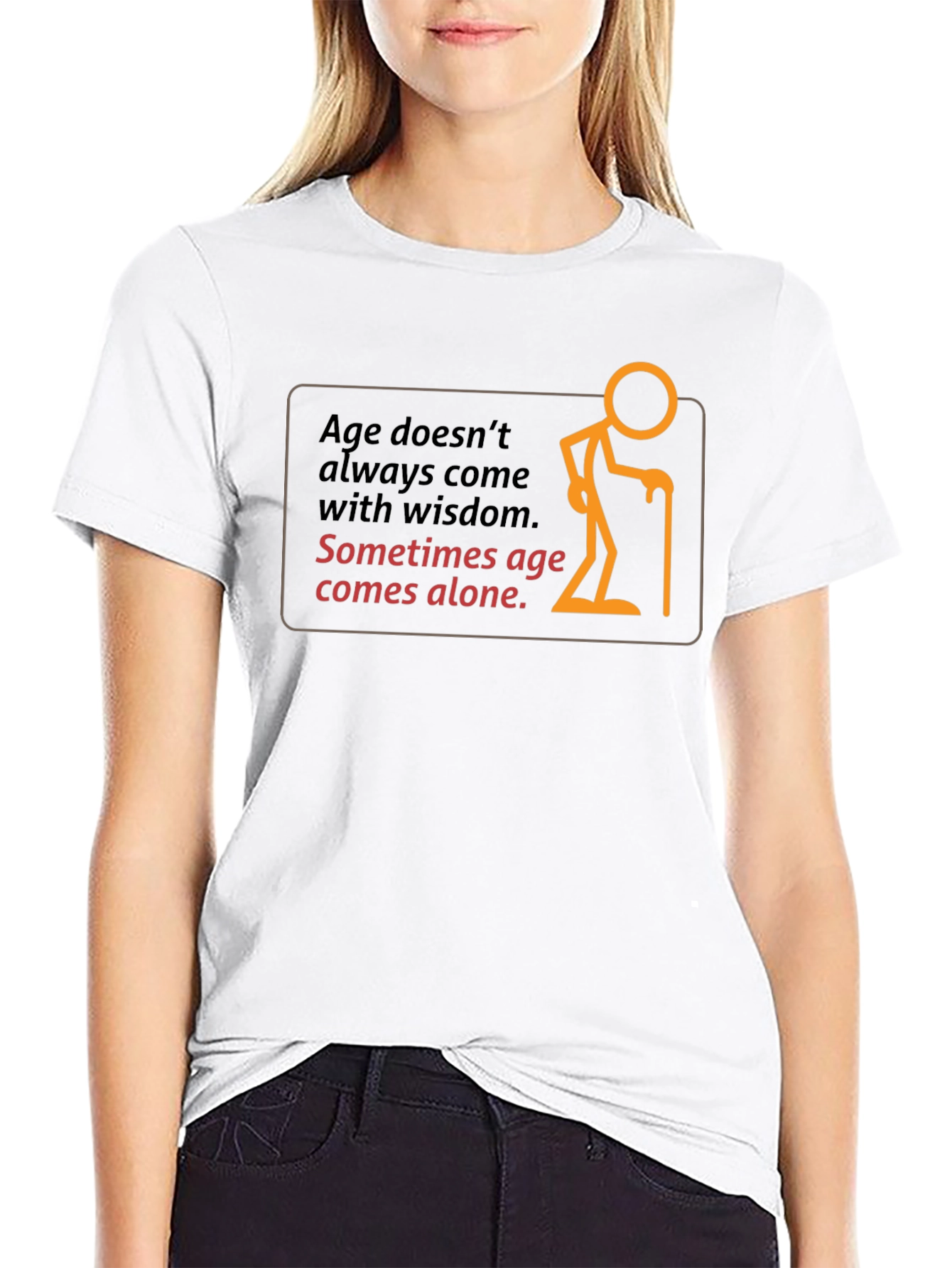 Age Alone Graphic Black T-Shirt