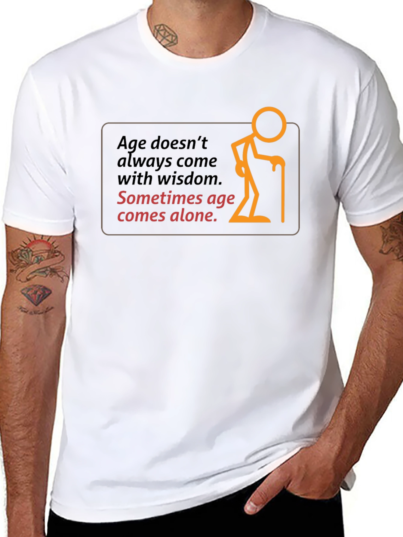 Age Alone Graphic Black T-Shirt
