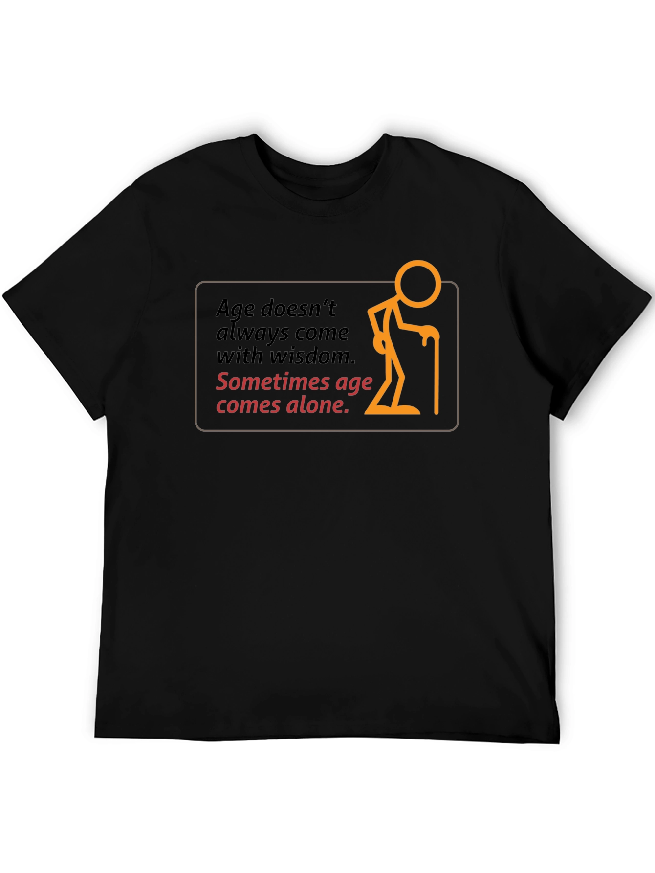 Age Alone Graphic Black T-Shirt