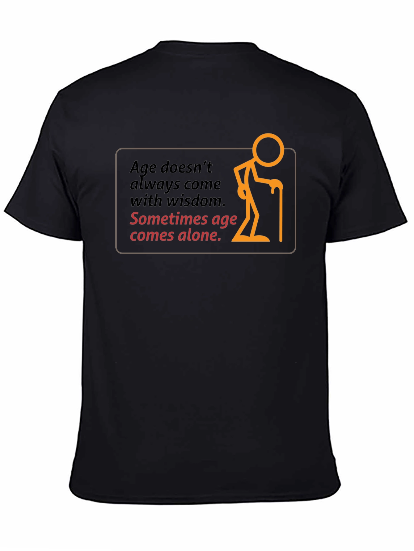 Age Alone Graphic Black T-Shirt