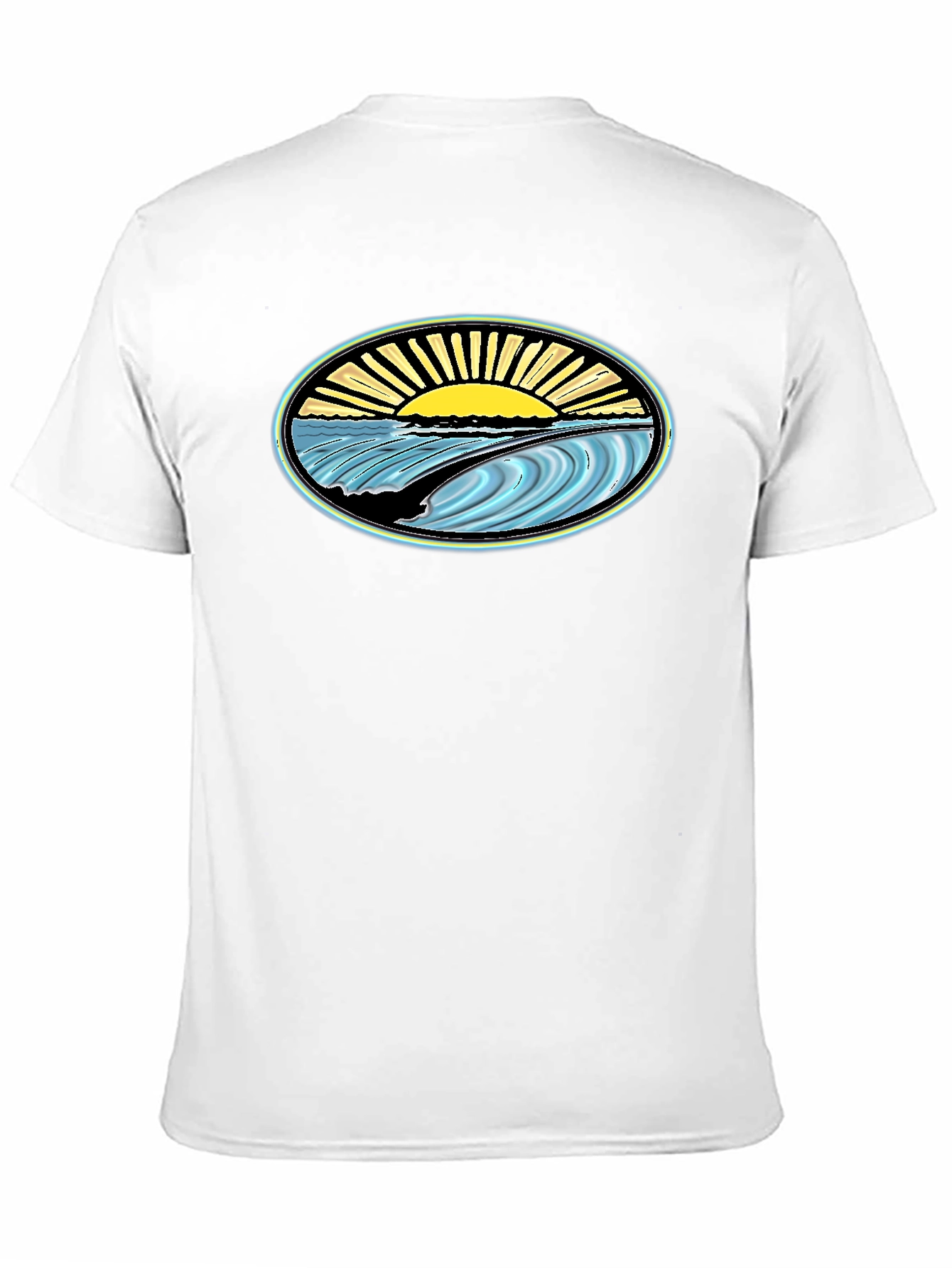Surfs Up Graphic Tee - Black Cotton T-Shirt