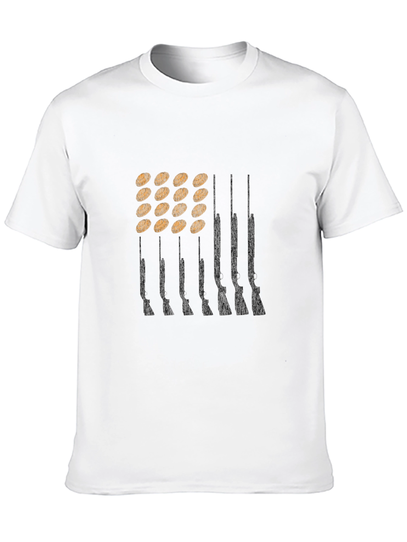 American Flag Guns T-Shirt - Mens Black Graphic Tee