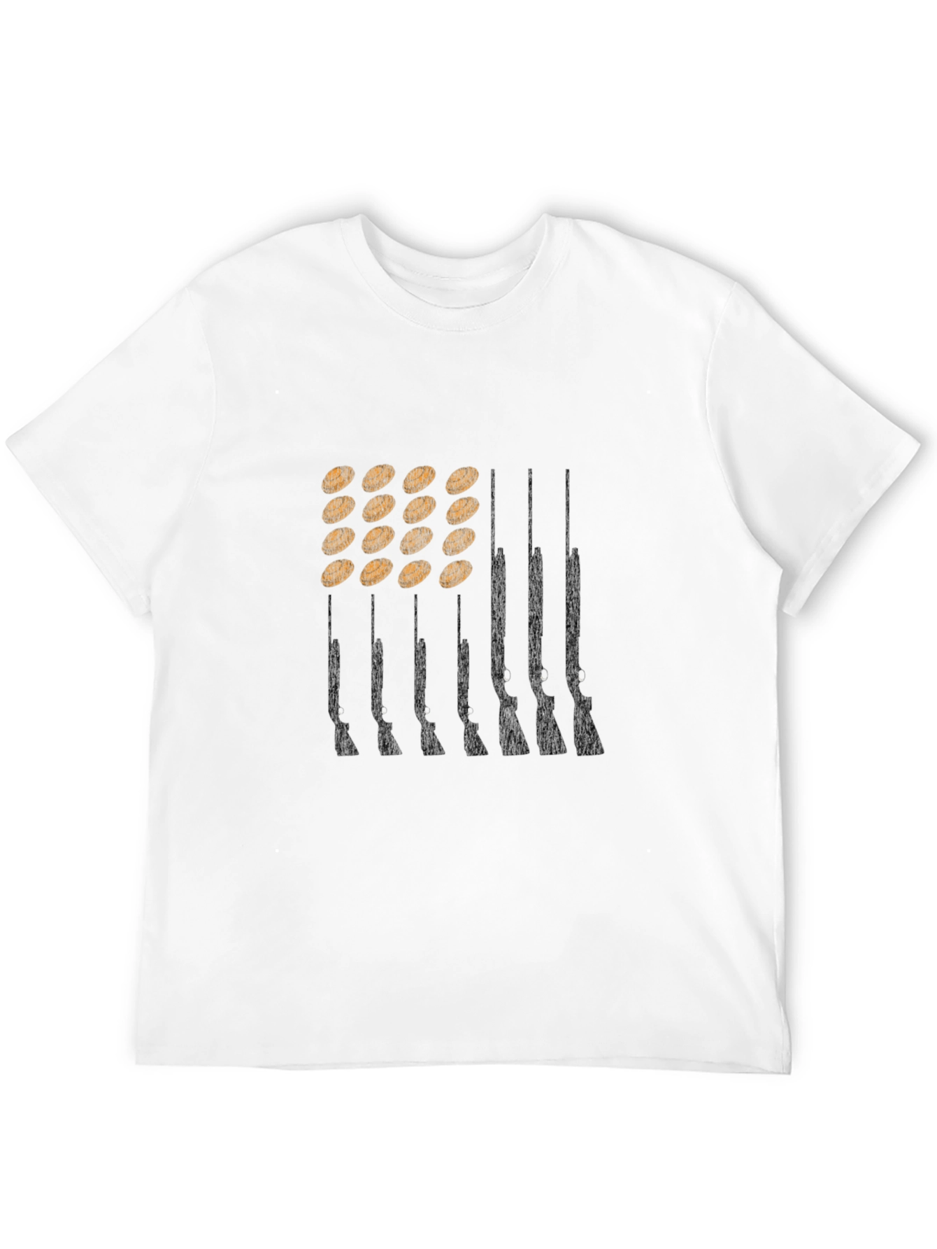 American Flag Guns T-Shirt - Mens Black Graphic Tee