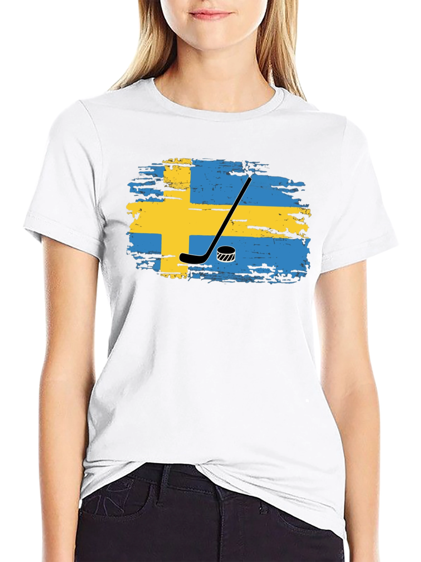 Sweden Hockey T-Shirt - Swedish Flag Tee