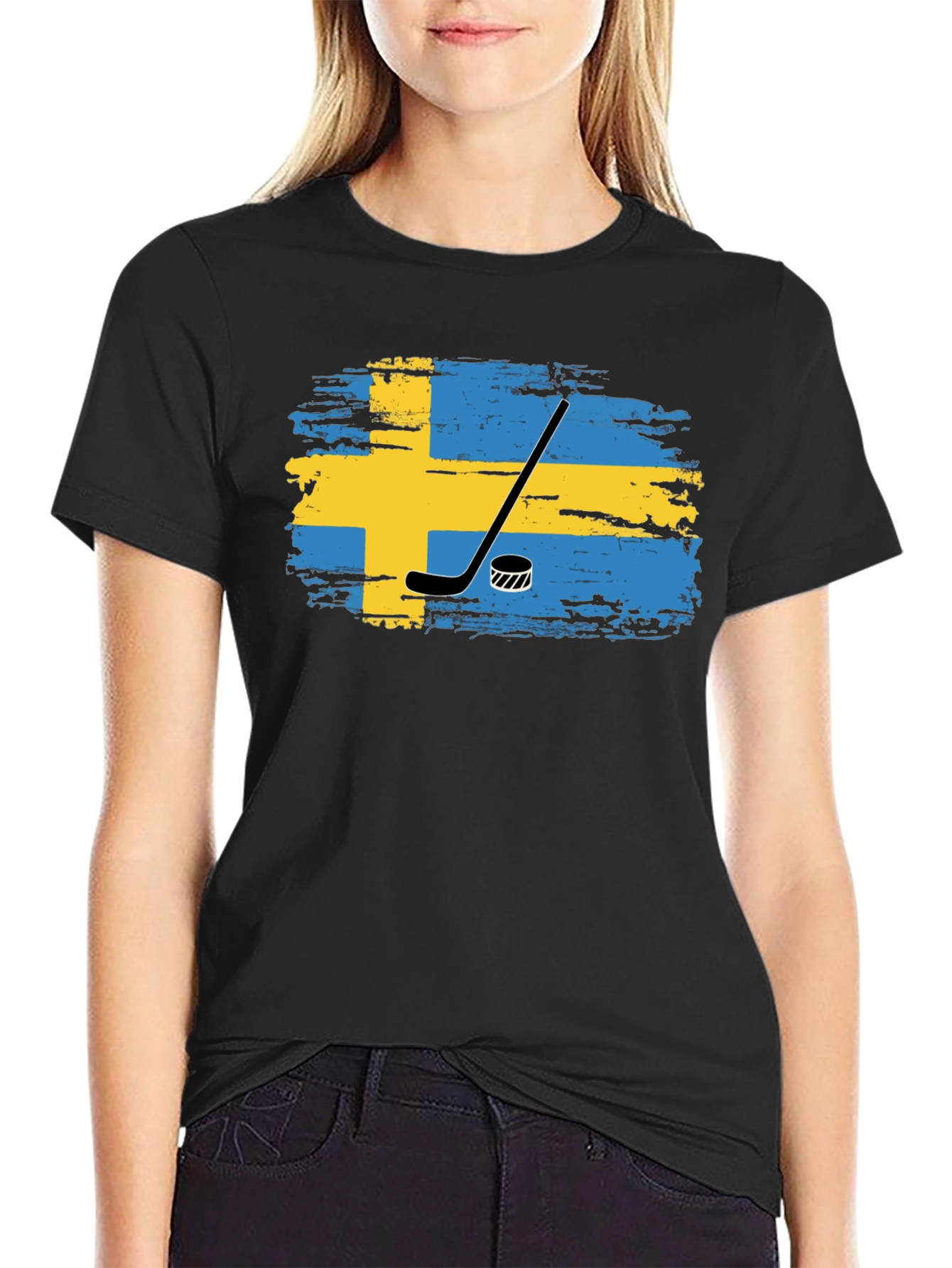 Sweden Hockey T-Shirt - Swedish Flag Tee