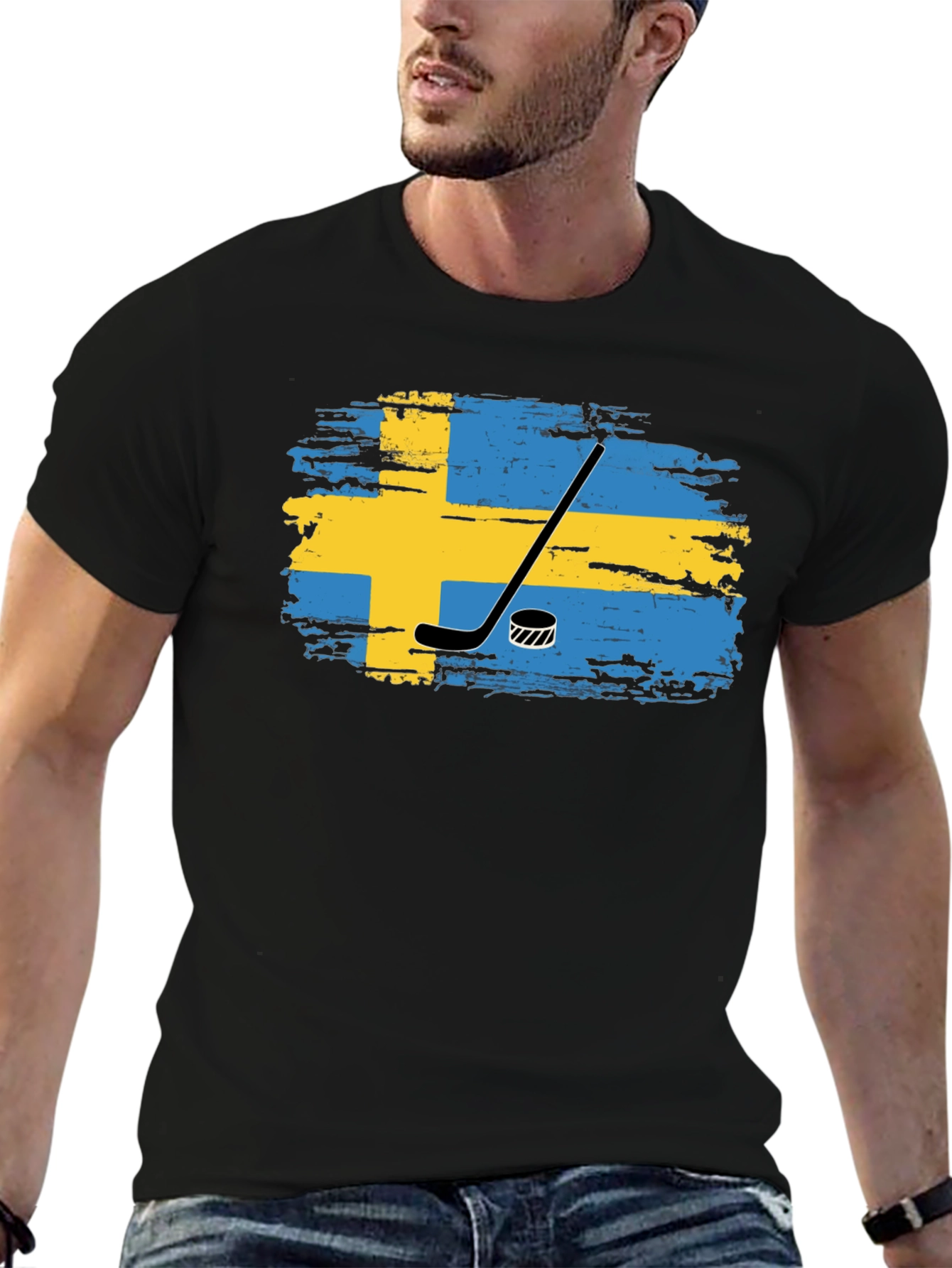Sweden Hockey T-Shirt - Swedish Flag Tee