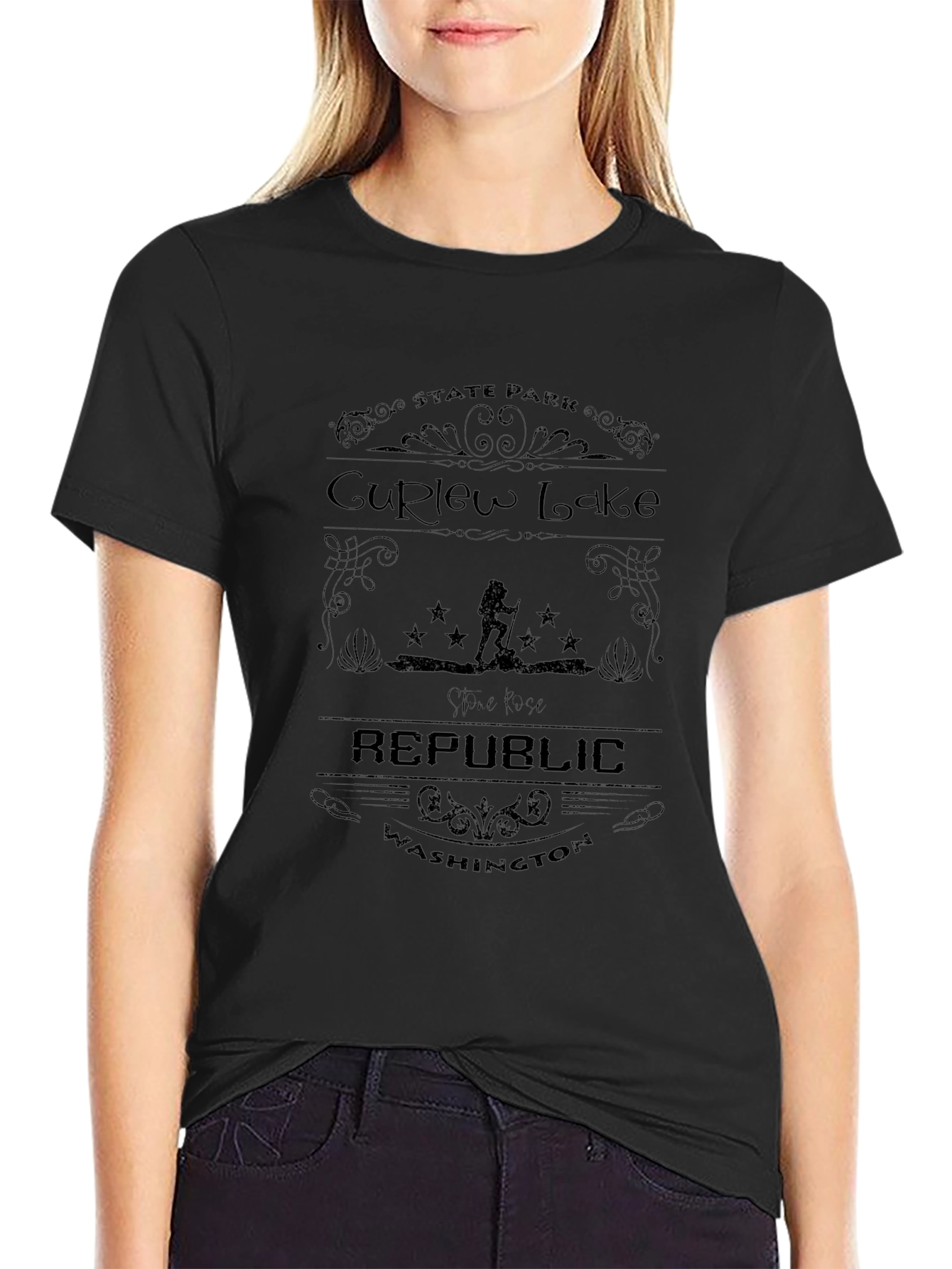 Curlew Lake State Park Black Graphic T-Shirt