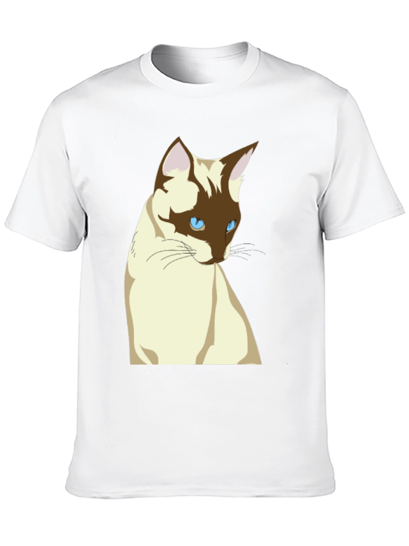Siamese Cat Graphic T-Shirt - Unisex Black Tee