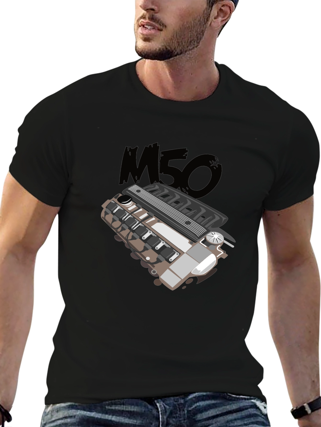 M50 Engine T-Shirt - Classic Car Enthusiast Apparel