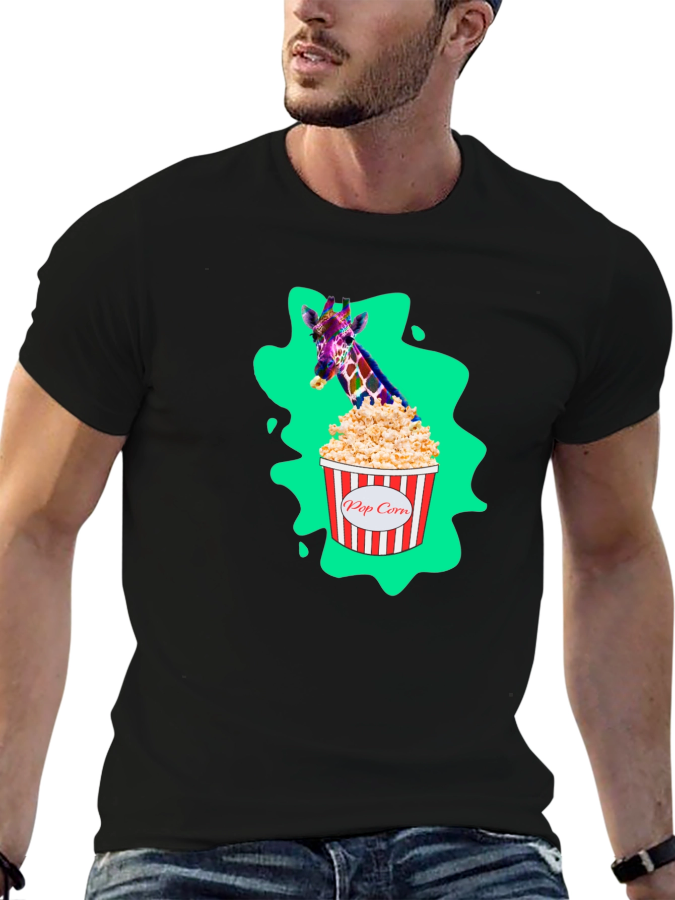 Giraffe Popcorn T-Shirt