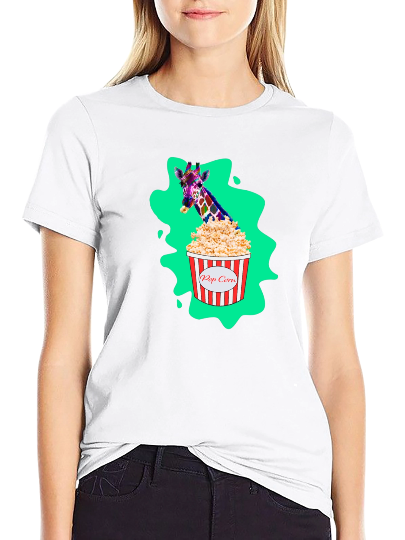 Giraffe Popcorn T-Shirt