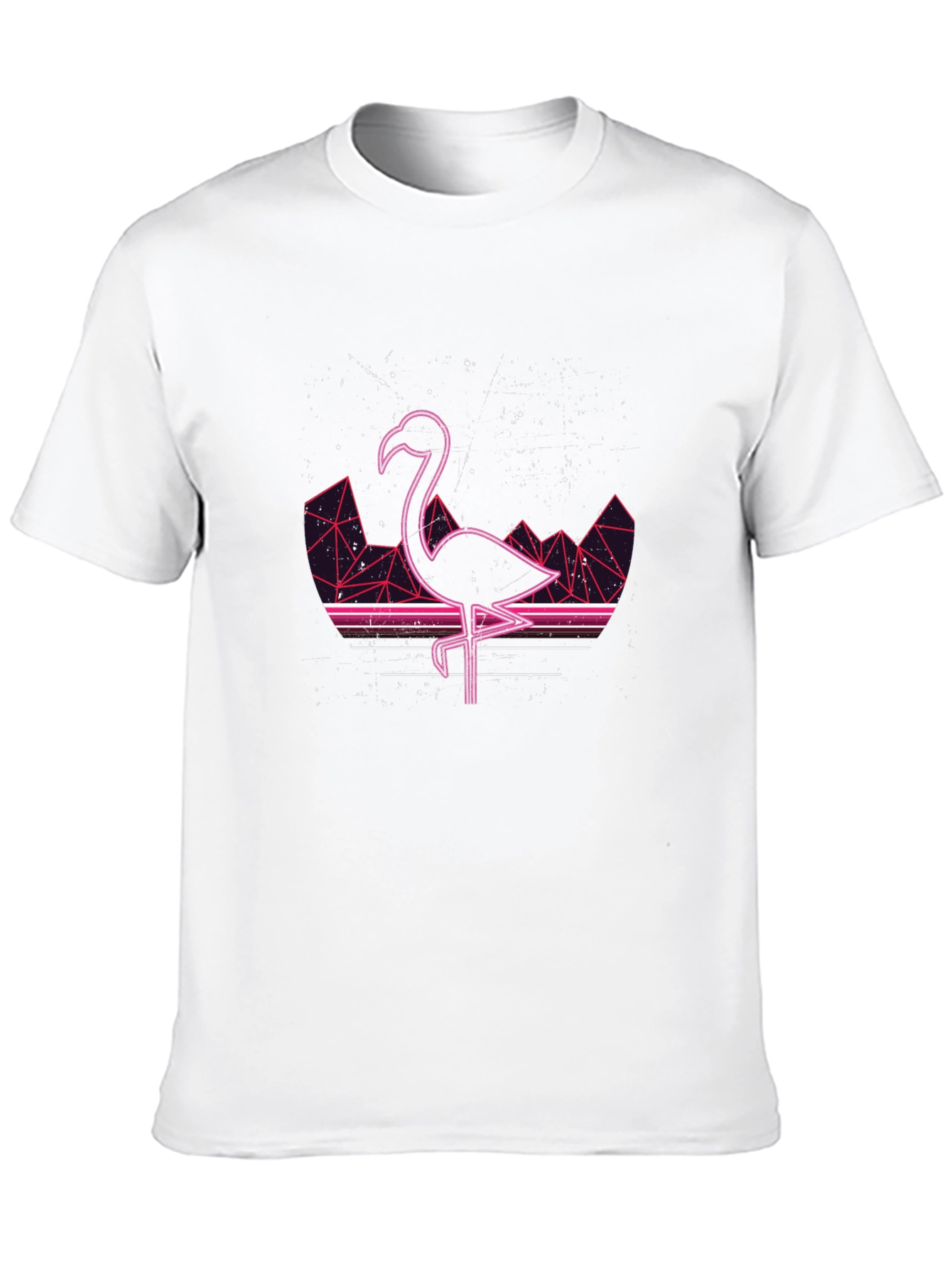 Retro Flamingo T-Shirt - Black