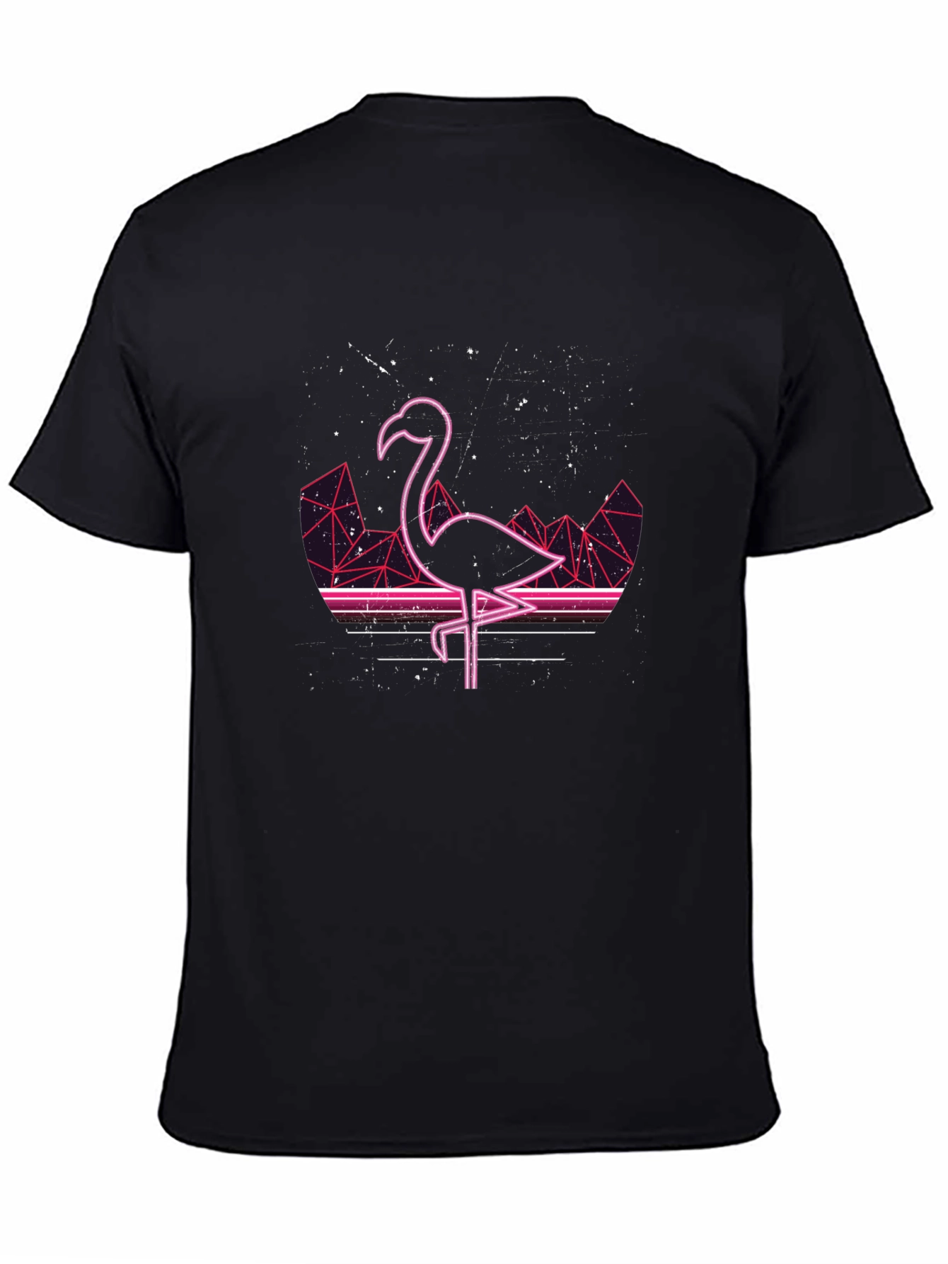 Retro Flamingo T-Shirt - Black