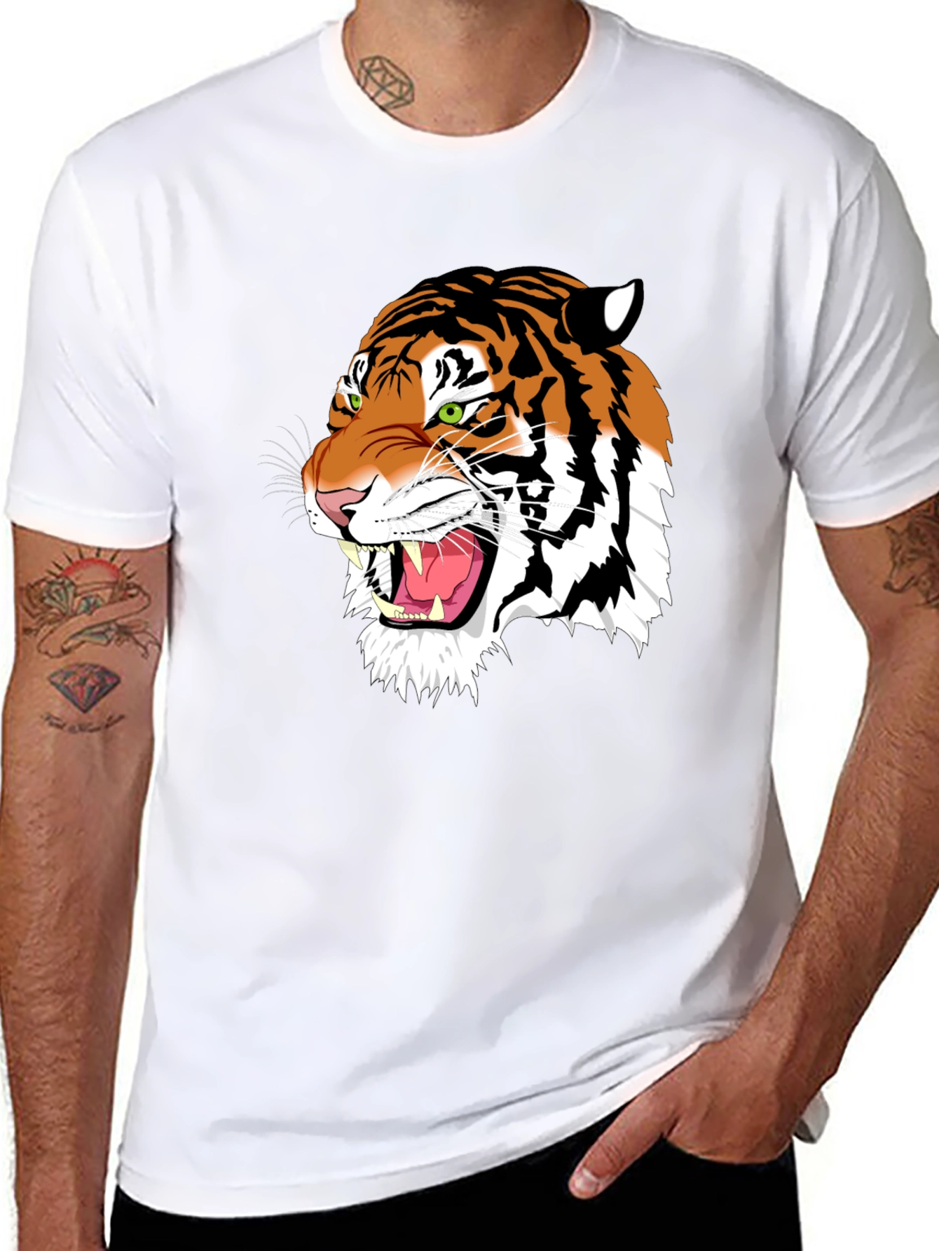 Tiger Graphic Tee - Black