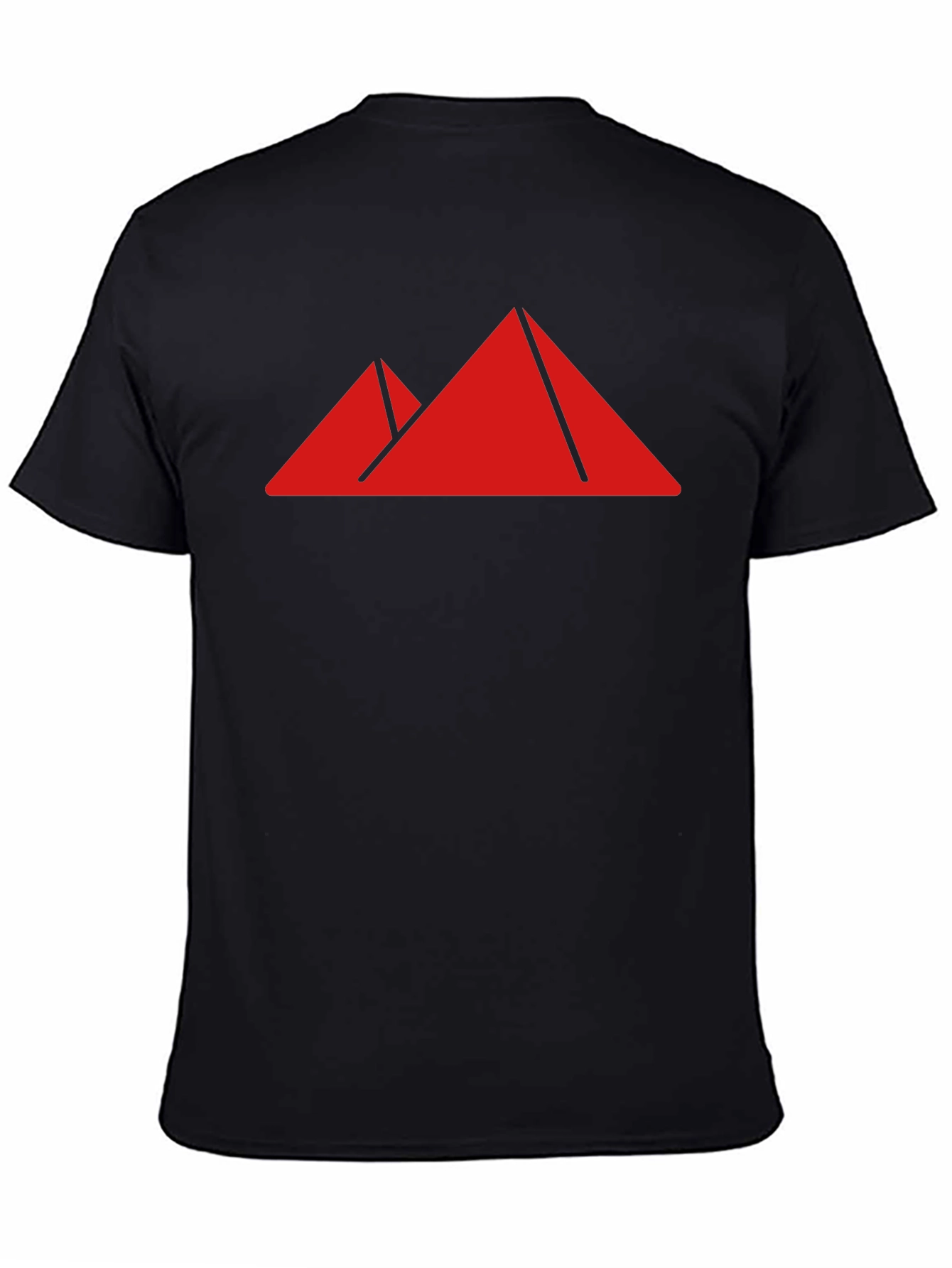 Geometric Pyramid Graphic Tee - Modern Black Shirt