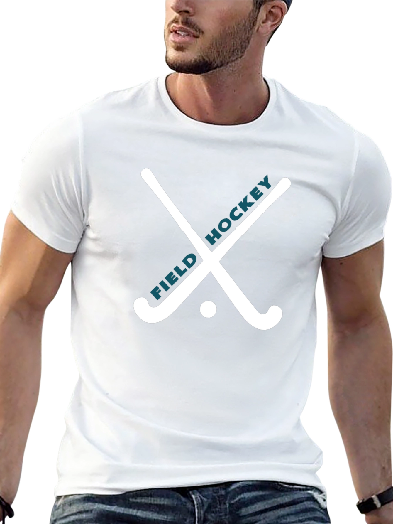 Field Hockey Graphic Tee - Hockey Sticks & Ball