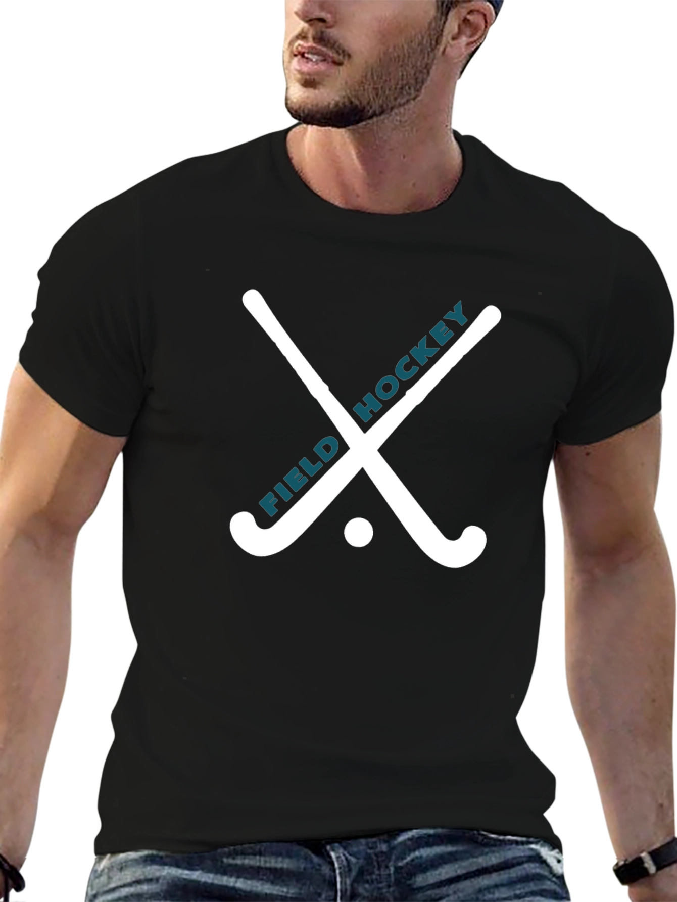 Field Hockey Graphic Tee - Hockey Sticks & Ball