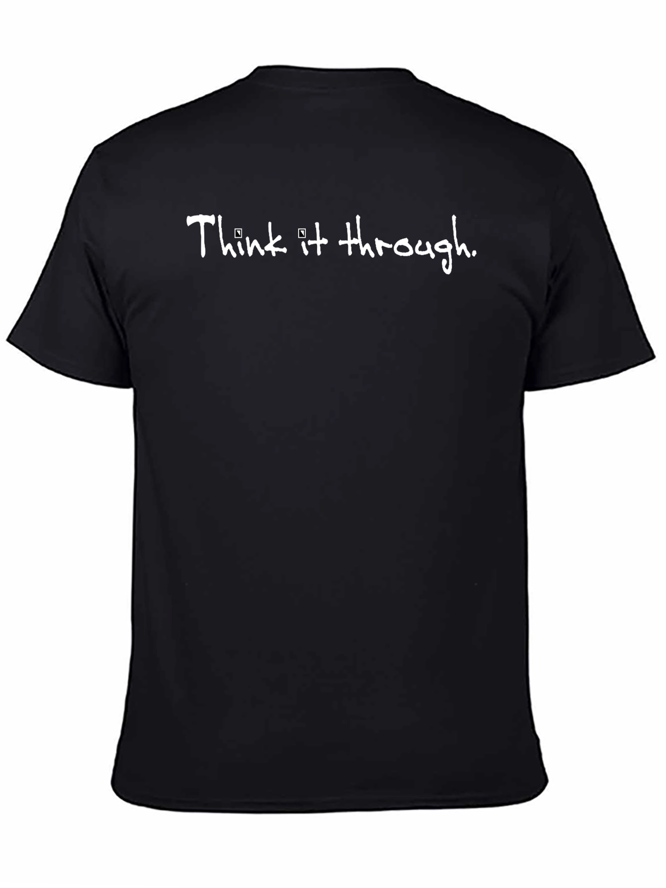 Think It Through Black Tee