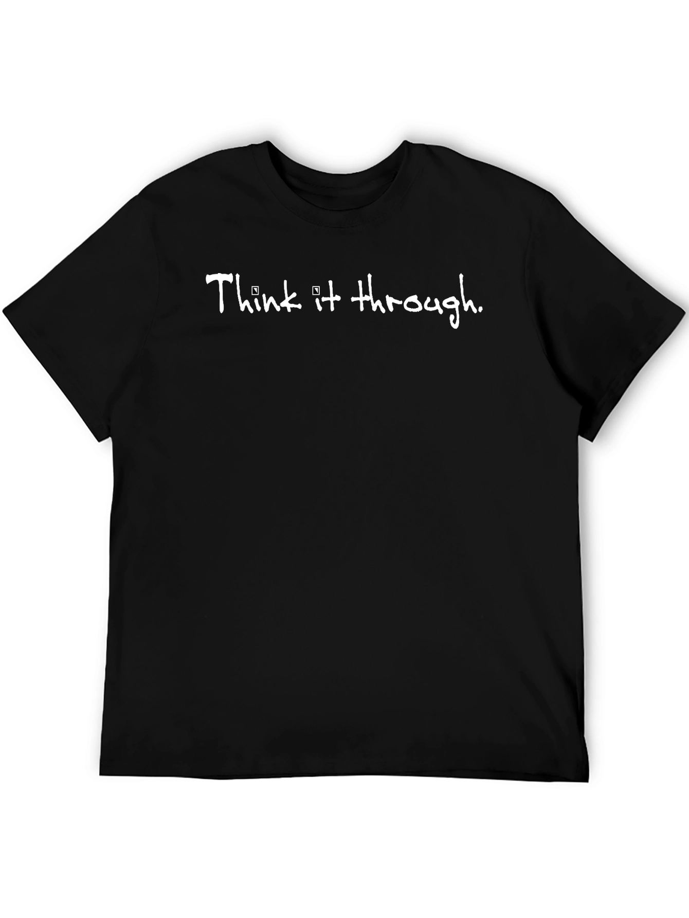 Think It Through Black Tee