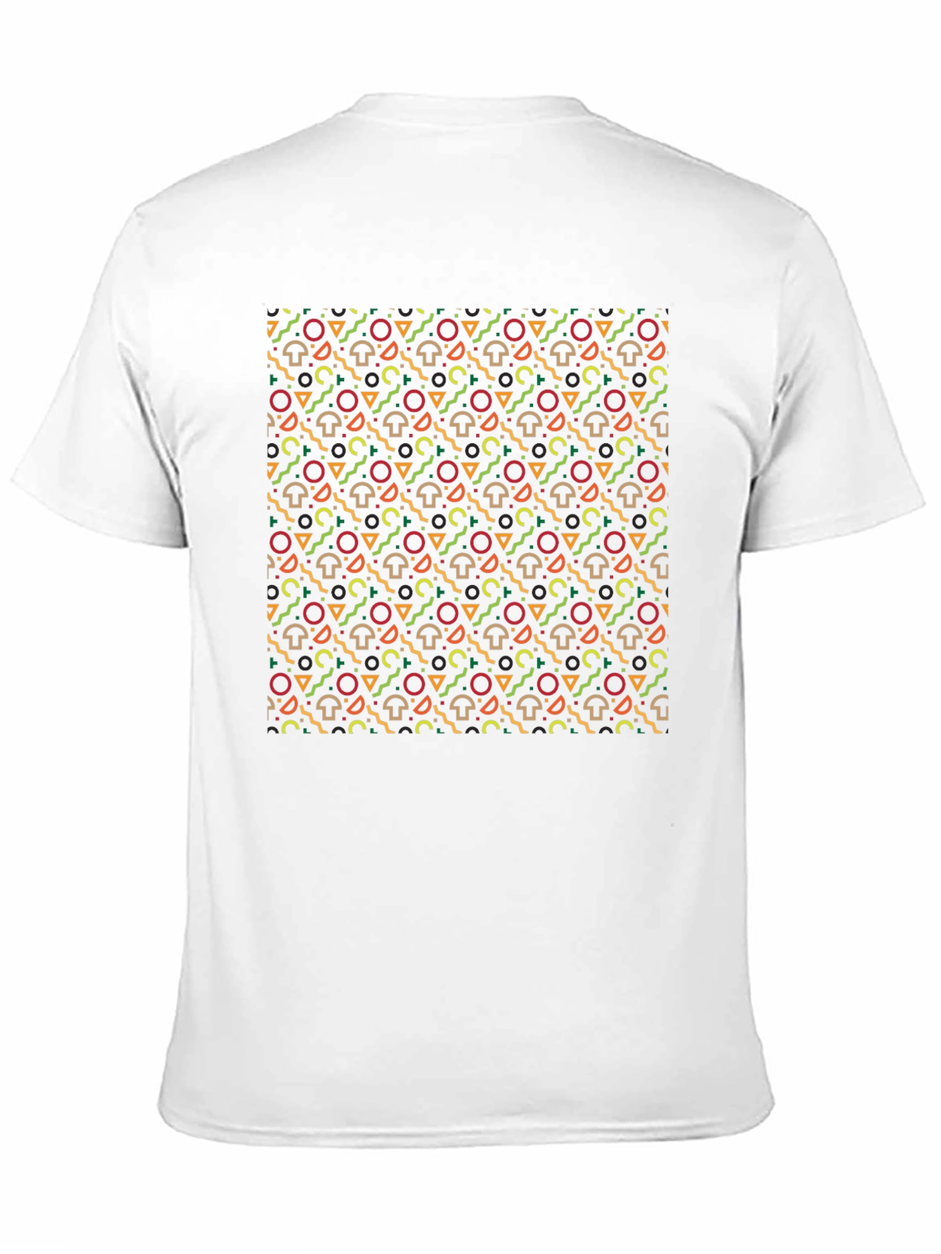 Funky Mushroom Pattern Black T-Shirt
