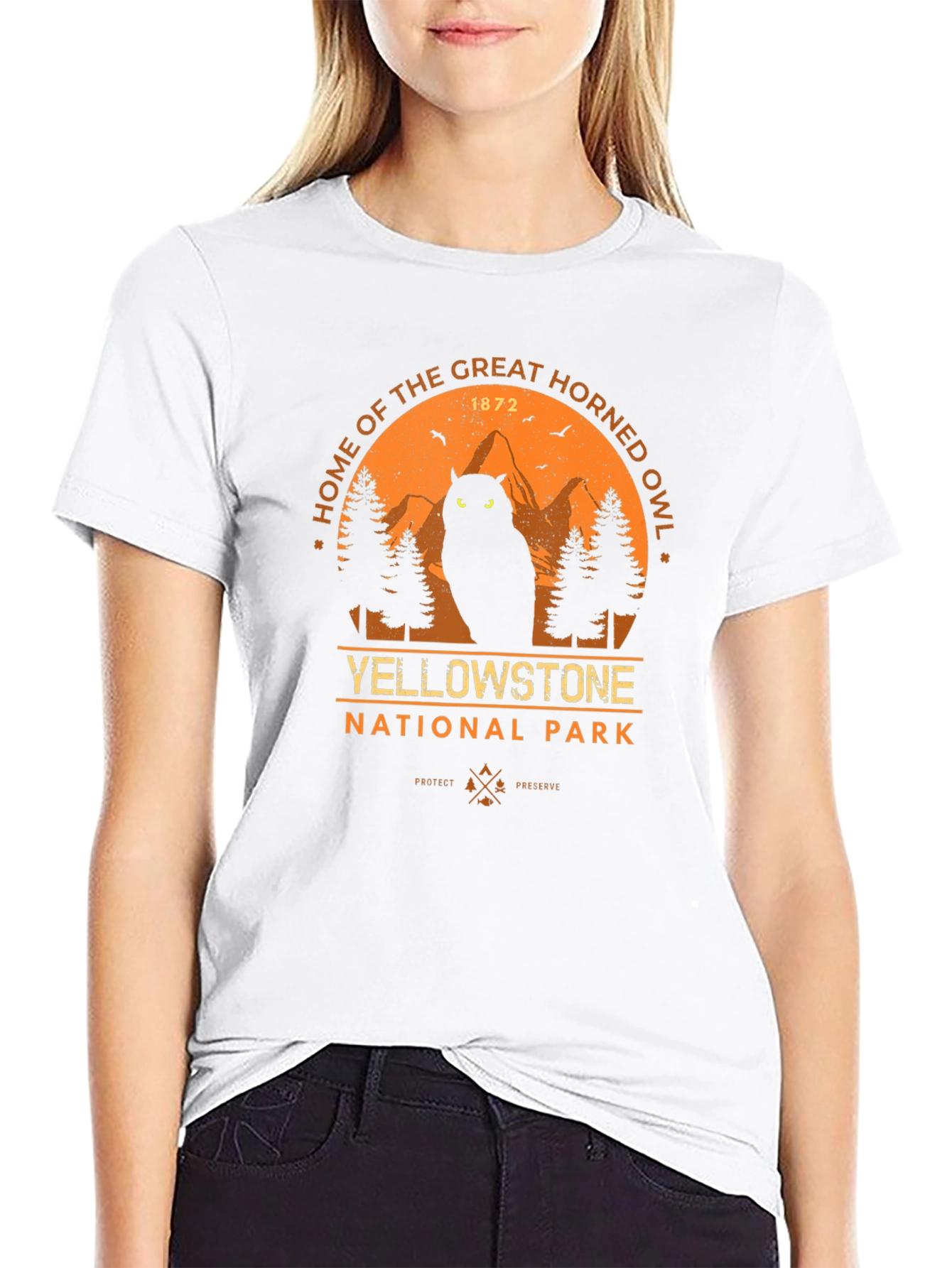 Yellowstone Great Horned Owl Graphic Tee
