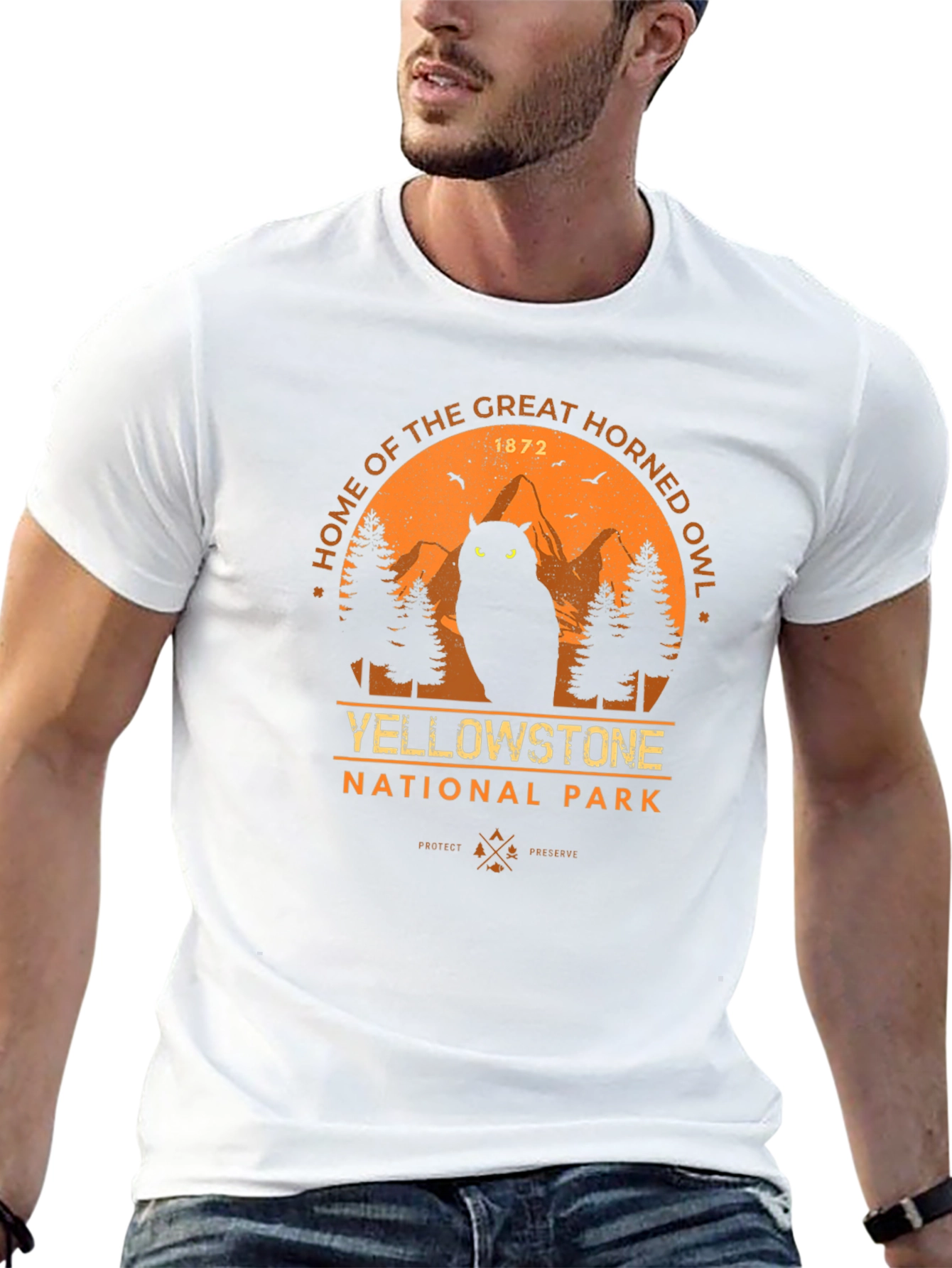 Yellowstone Great Horned Owl Graphic Tee