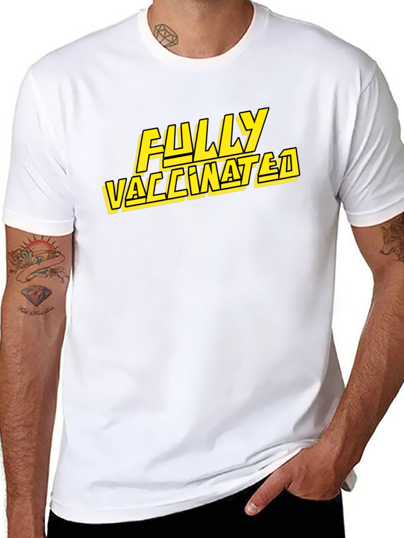 Fully Vaccinated Graphic Tee - Black T-Shirt