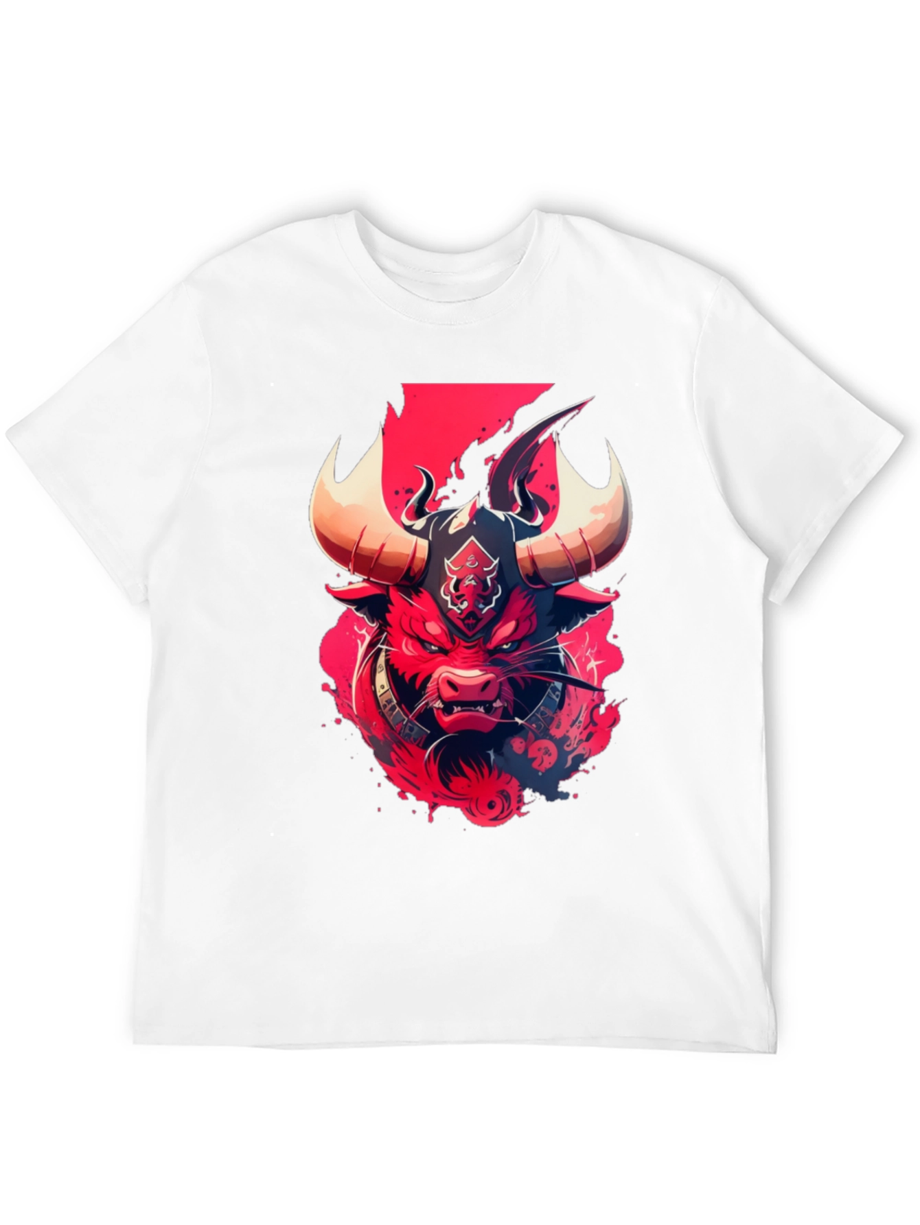 Fiery Bull Graphic Tee - Bold Edgy Design