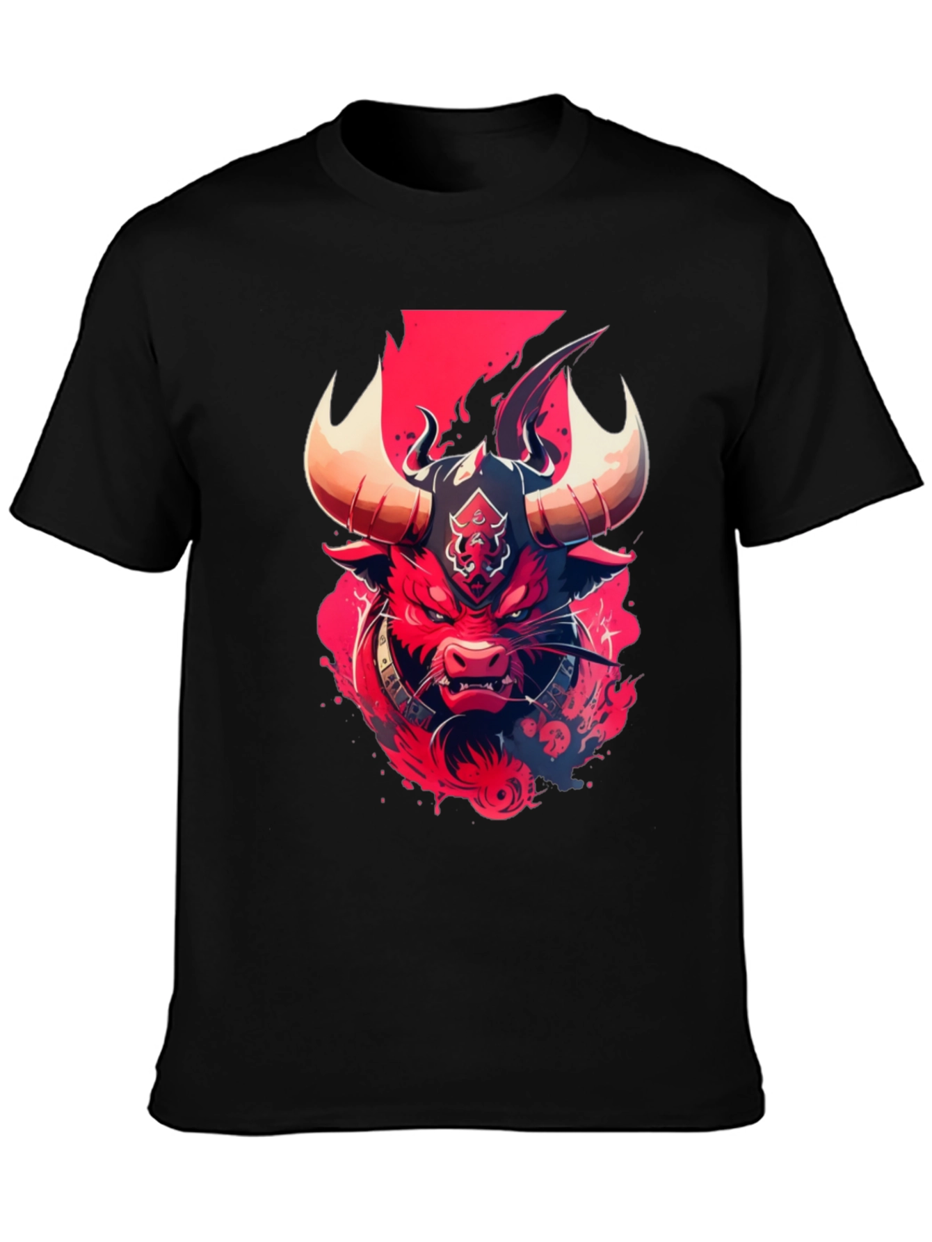 Fiery Bull Graphic Tee - Bold Edgy Design