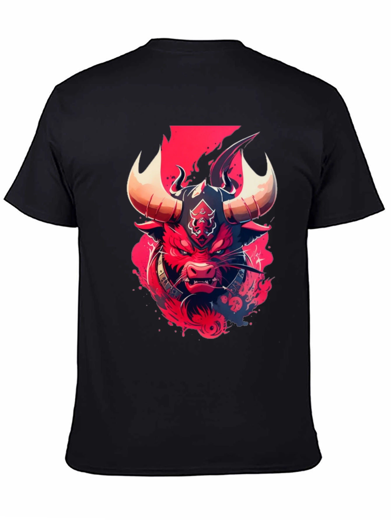 Fiery Bull Graphic Tee - Bold Edgy Design