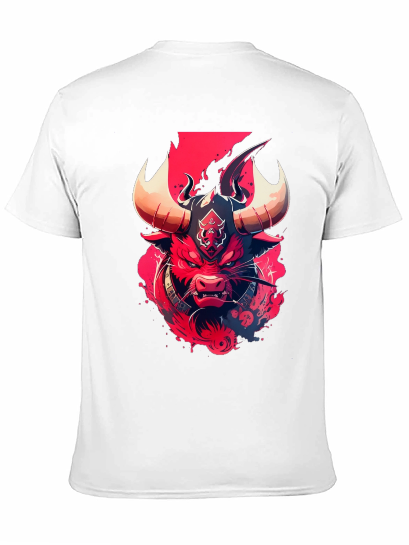 Fiery Bull Graphic Tee - Bold Edgy Design