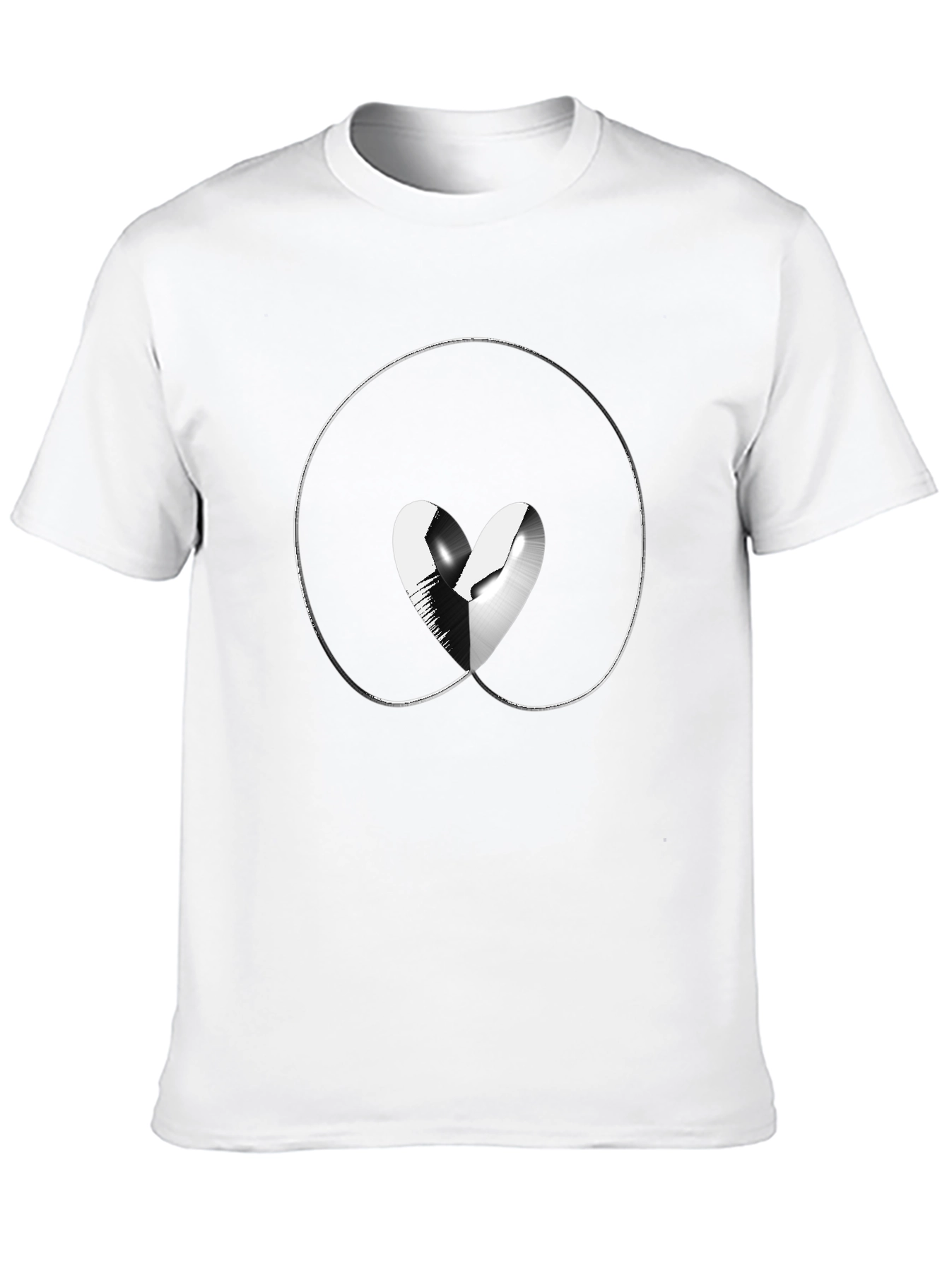 Broken Heart Graphic Black T-Shirt