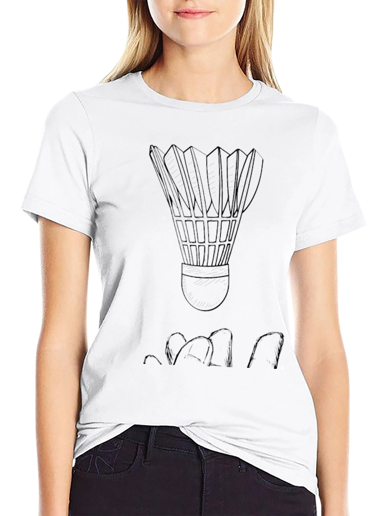 Badminton Shuttlecock Graphic Tee - Sporty Casual Shirt