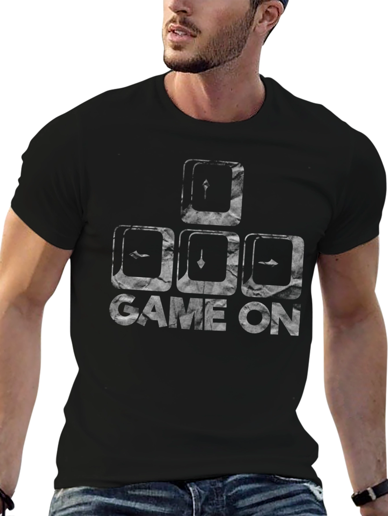 Game On! Gamer T-Shirt - Keyboard Key Design