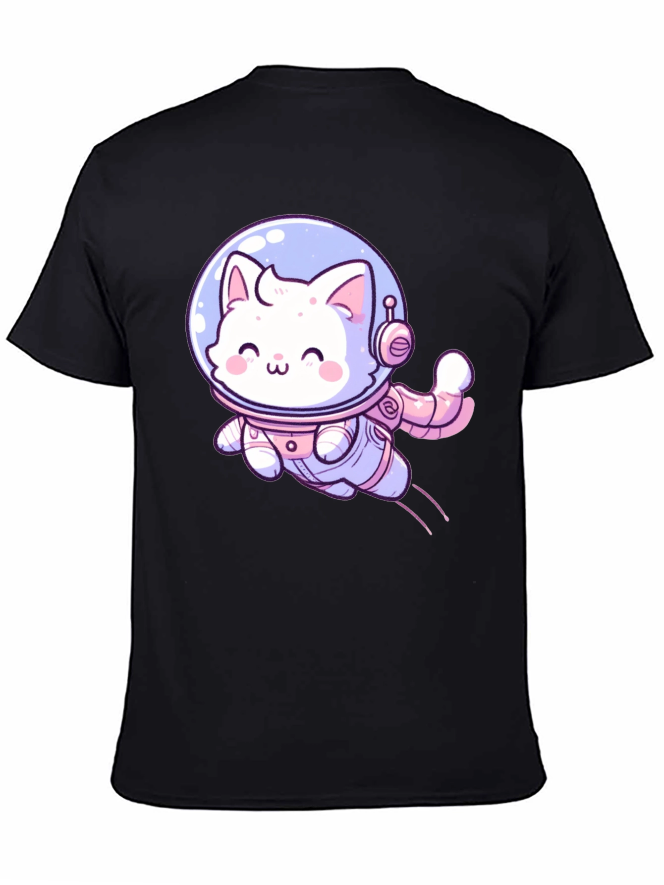 Cute Cat Astronaut Graphic T-Shirt