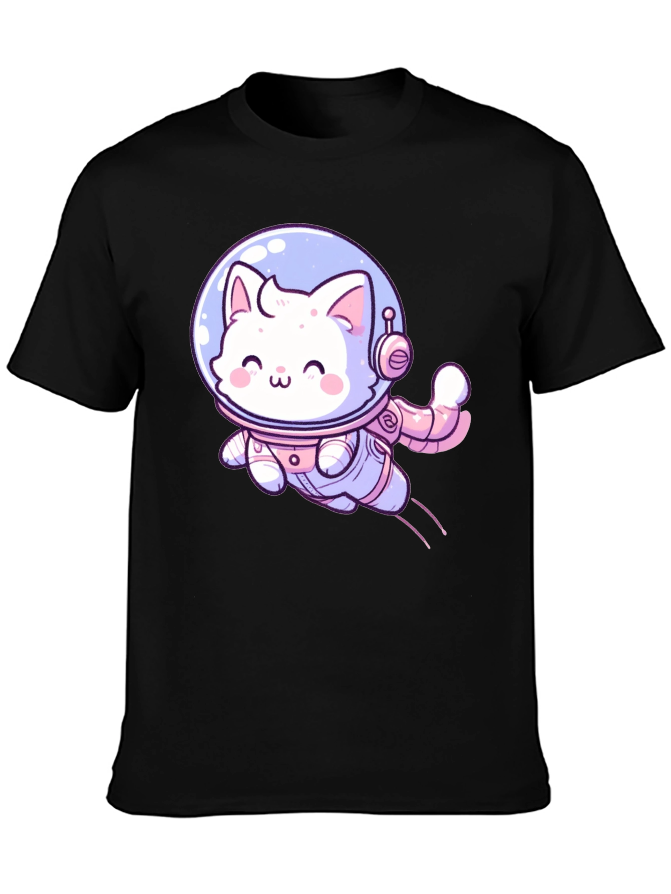 Cute Cat Astronaut Graphic T-Shirt