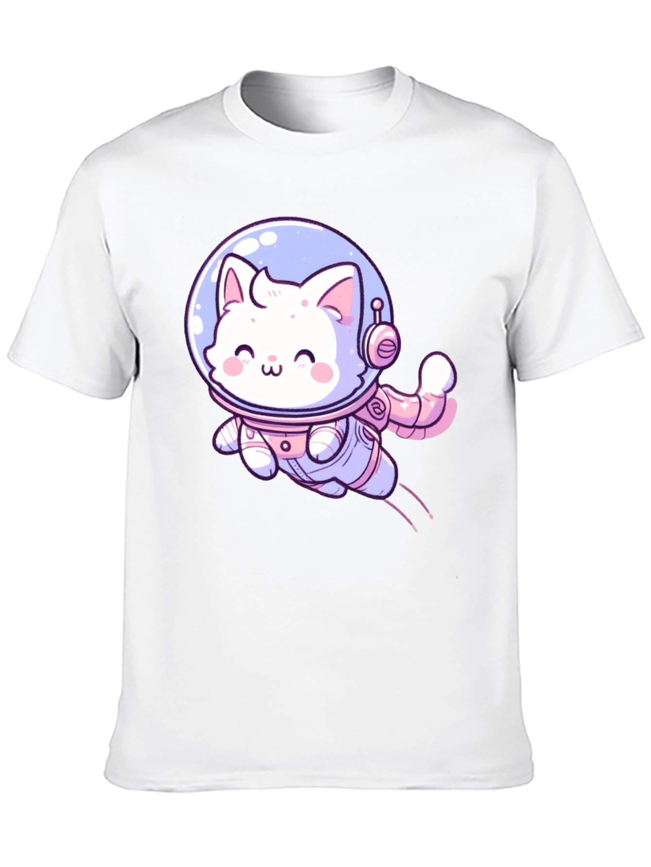 Cute Cat Astronaut Graphic T-Shirt