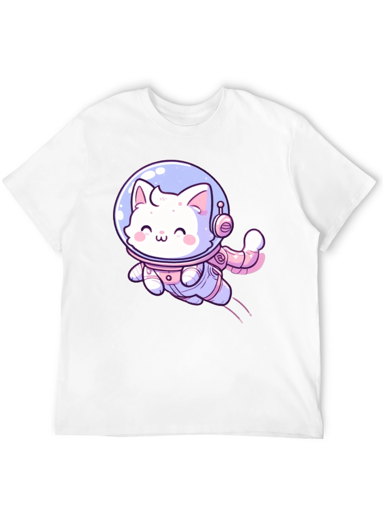 Cute Cat Astronaut Graphic T-Shirt