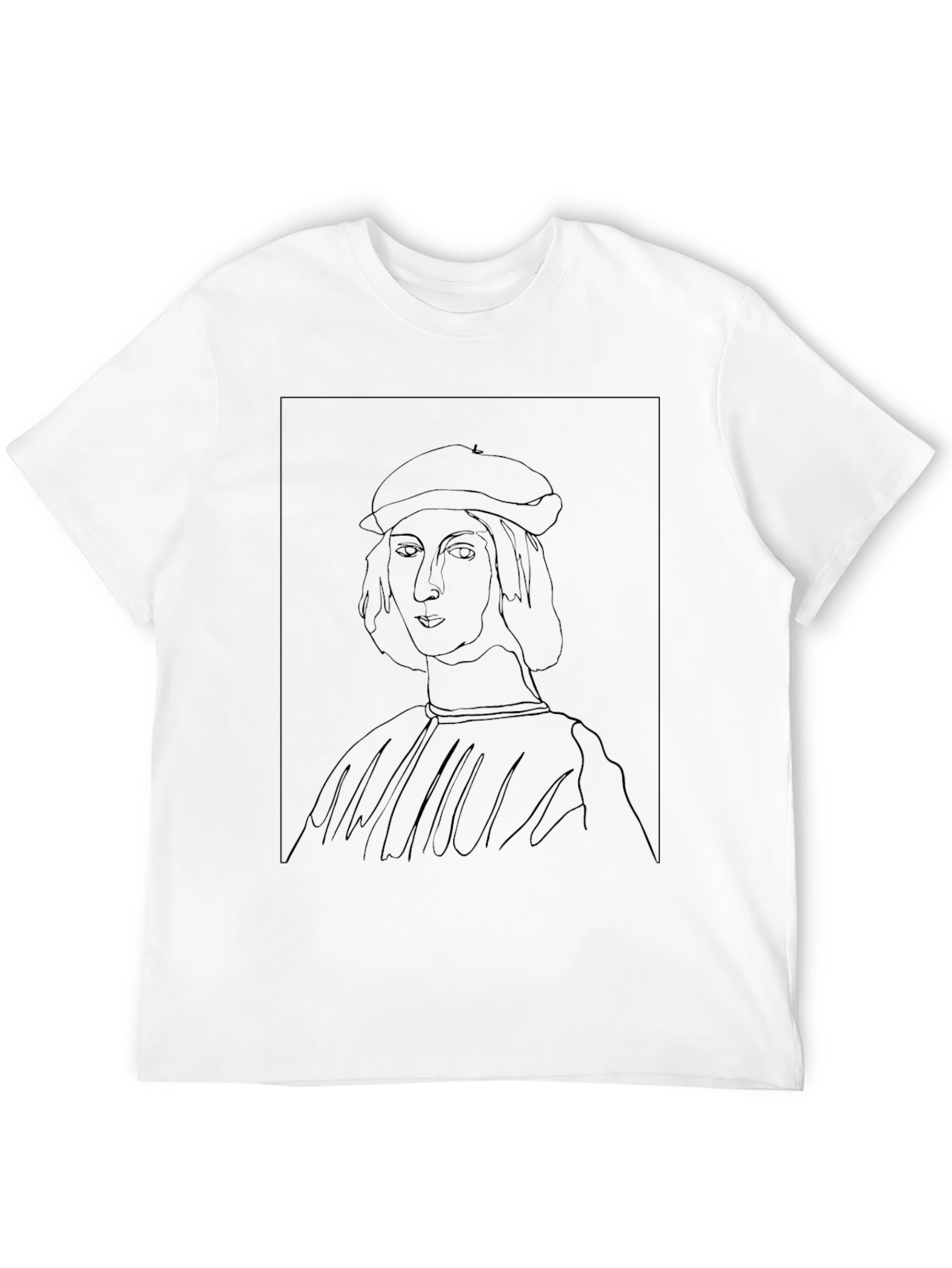 Raphael Sketch Graphic Tee - Artsy Black T-Shirt