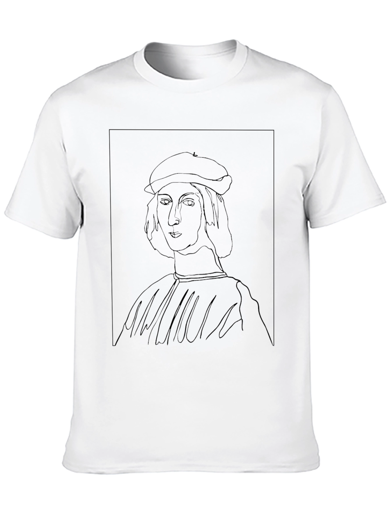 Raphael Sketch Graphic Tee - Artsy Black T-Shirt