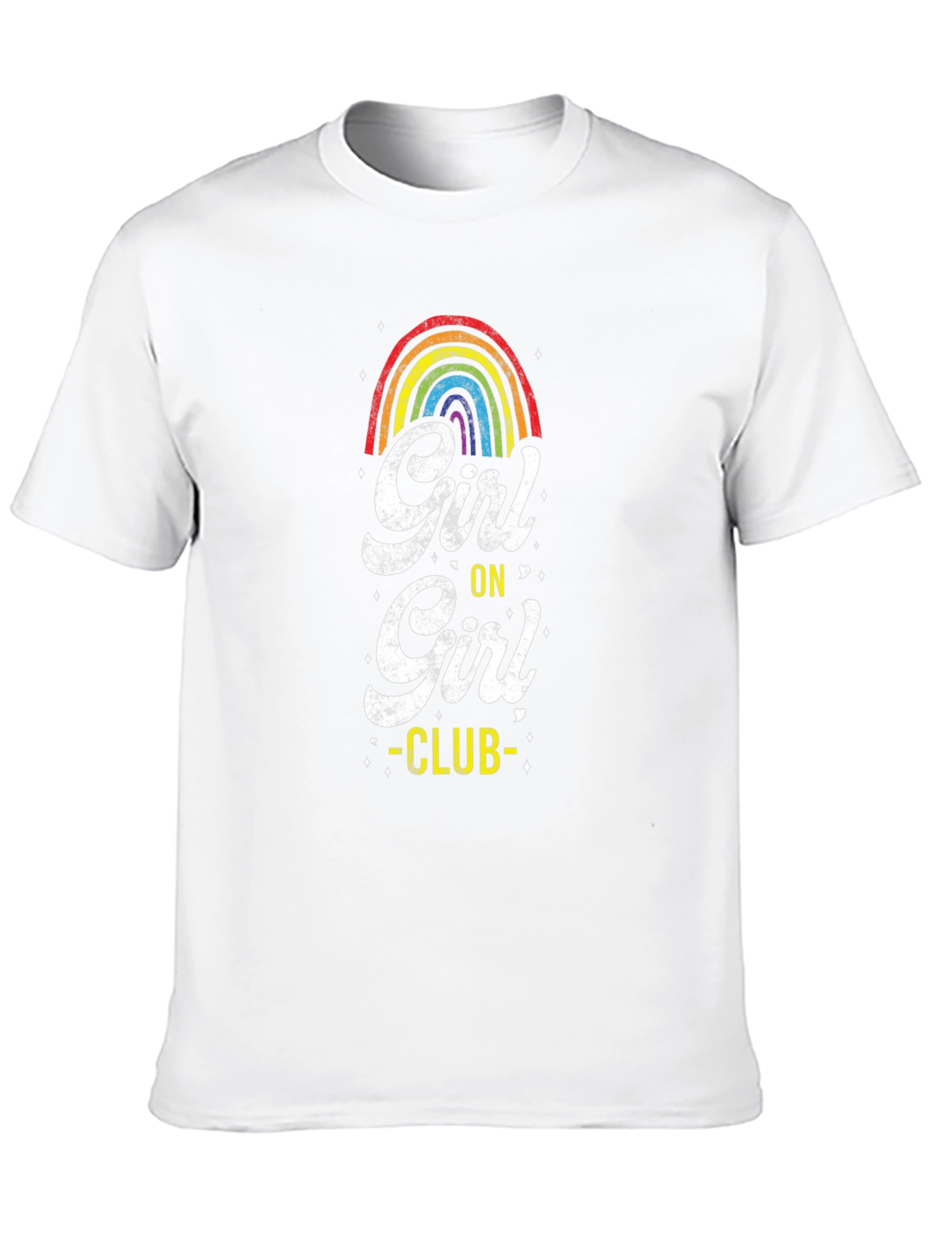 Girl on Girl Club Rainbow Graphic Tee - Black