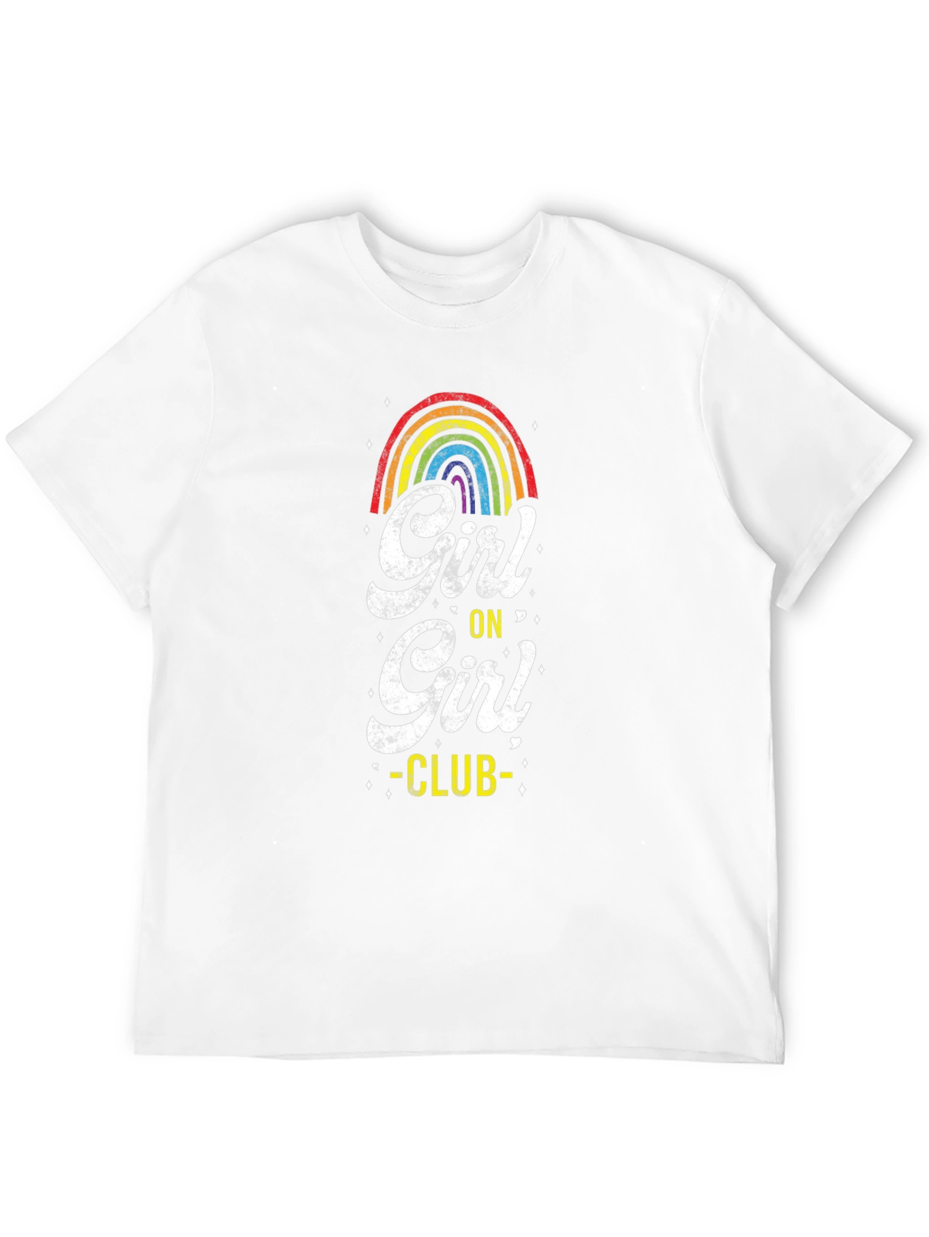 Girl on Girl Club Rainbow Graphic Tee - Black