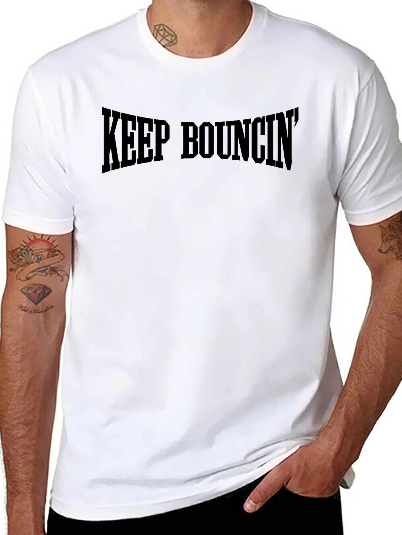 Keep Bouncin Black Graphic Tee