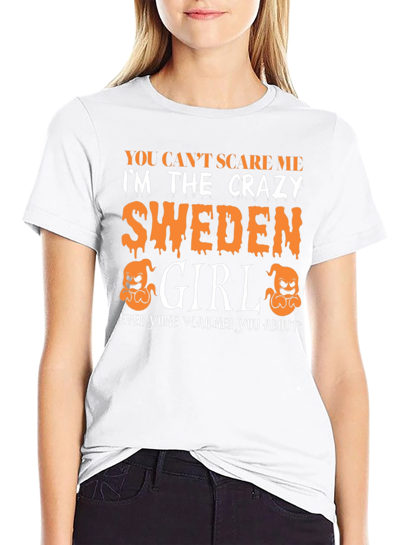Crazy Sweden Girl Halloween T-Shirt