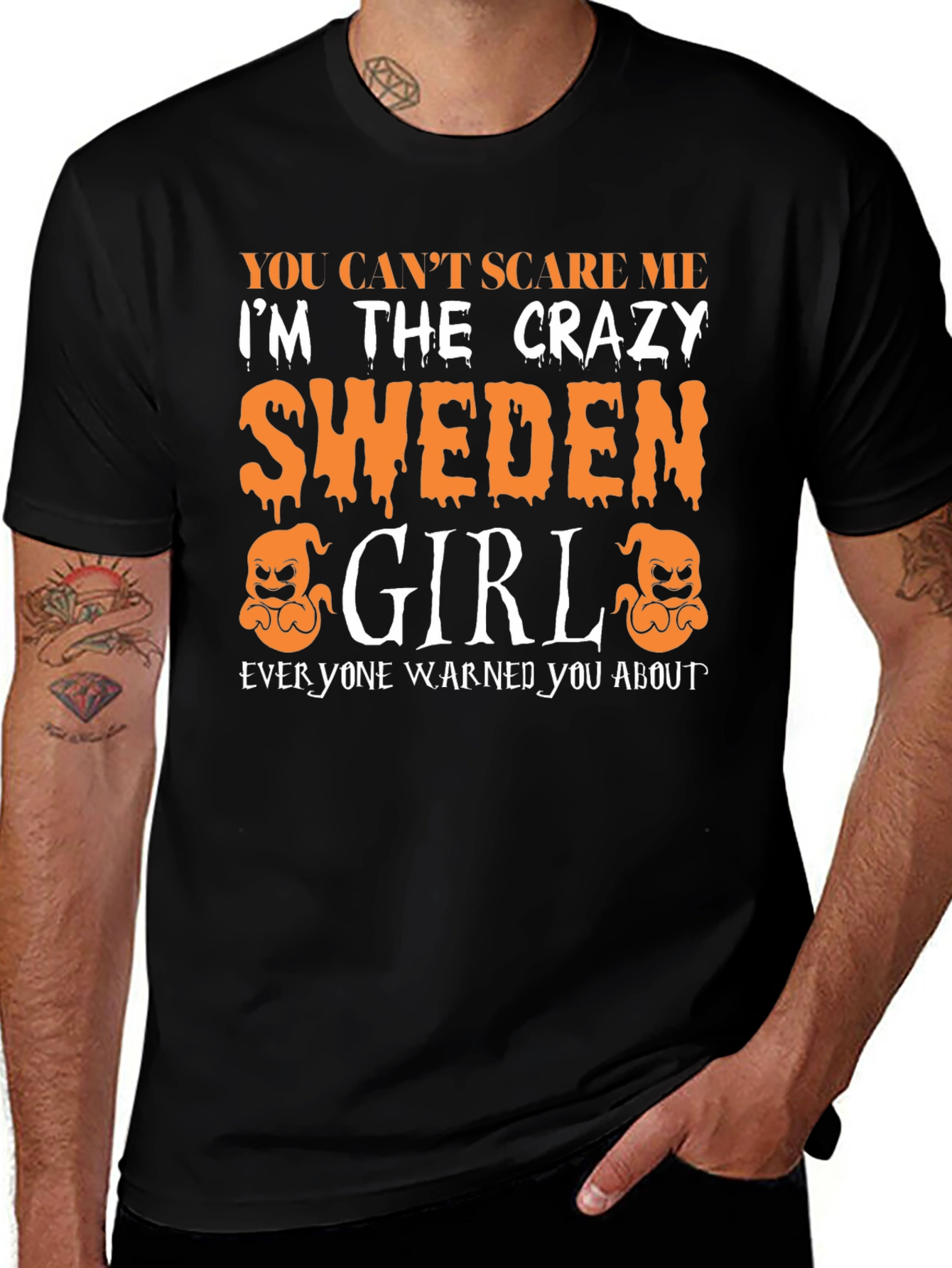 Crazy Sweden Girl Halloween T-Shirt