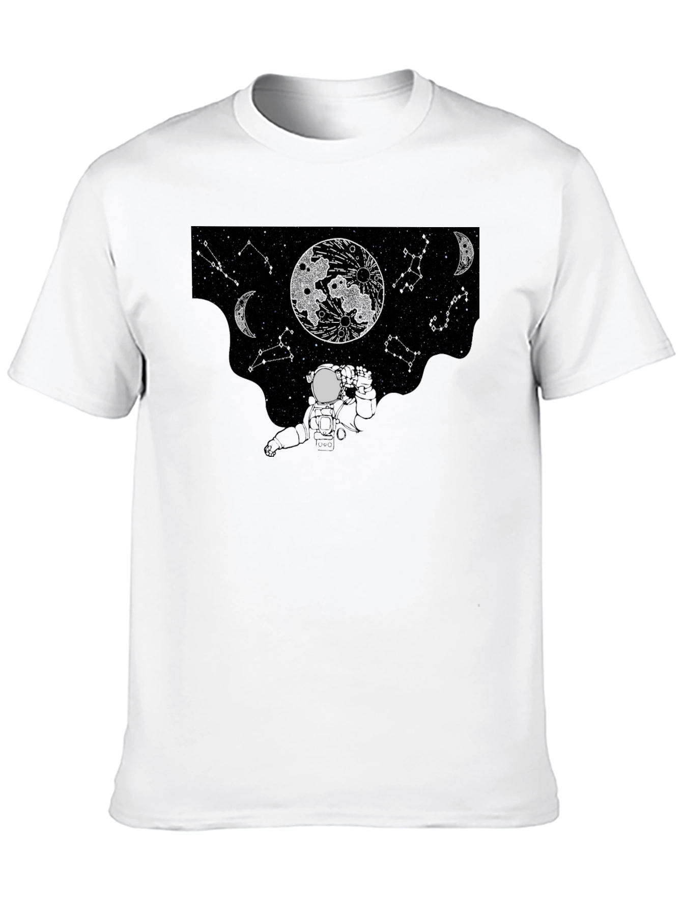 Astronaut Moonscape Black T-Shirt