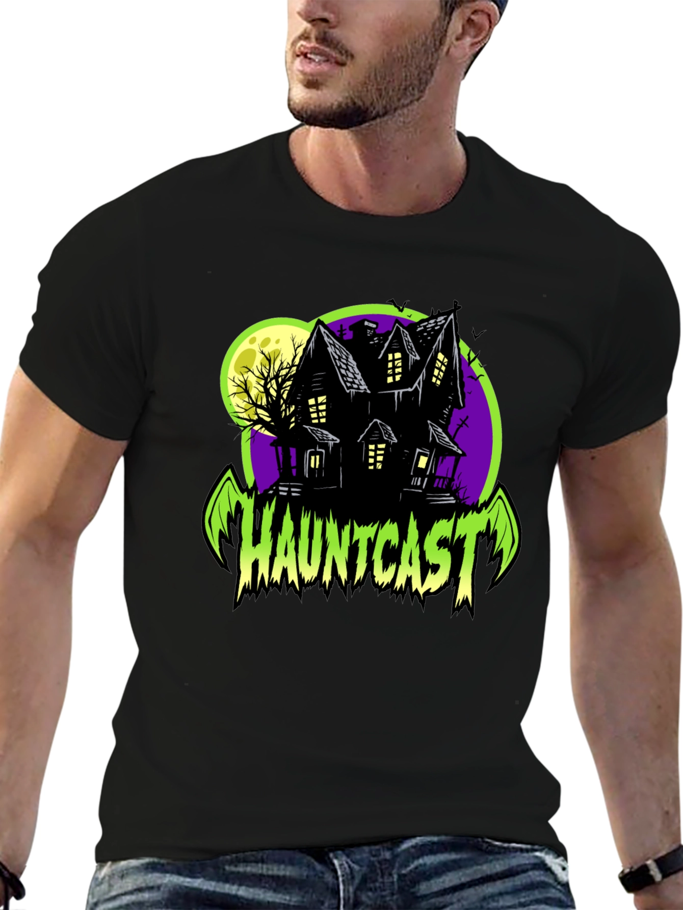 Hauntcast Haunted House T-Shirt - Spooky Season Apparel
