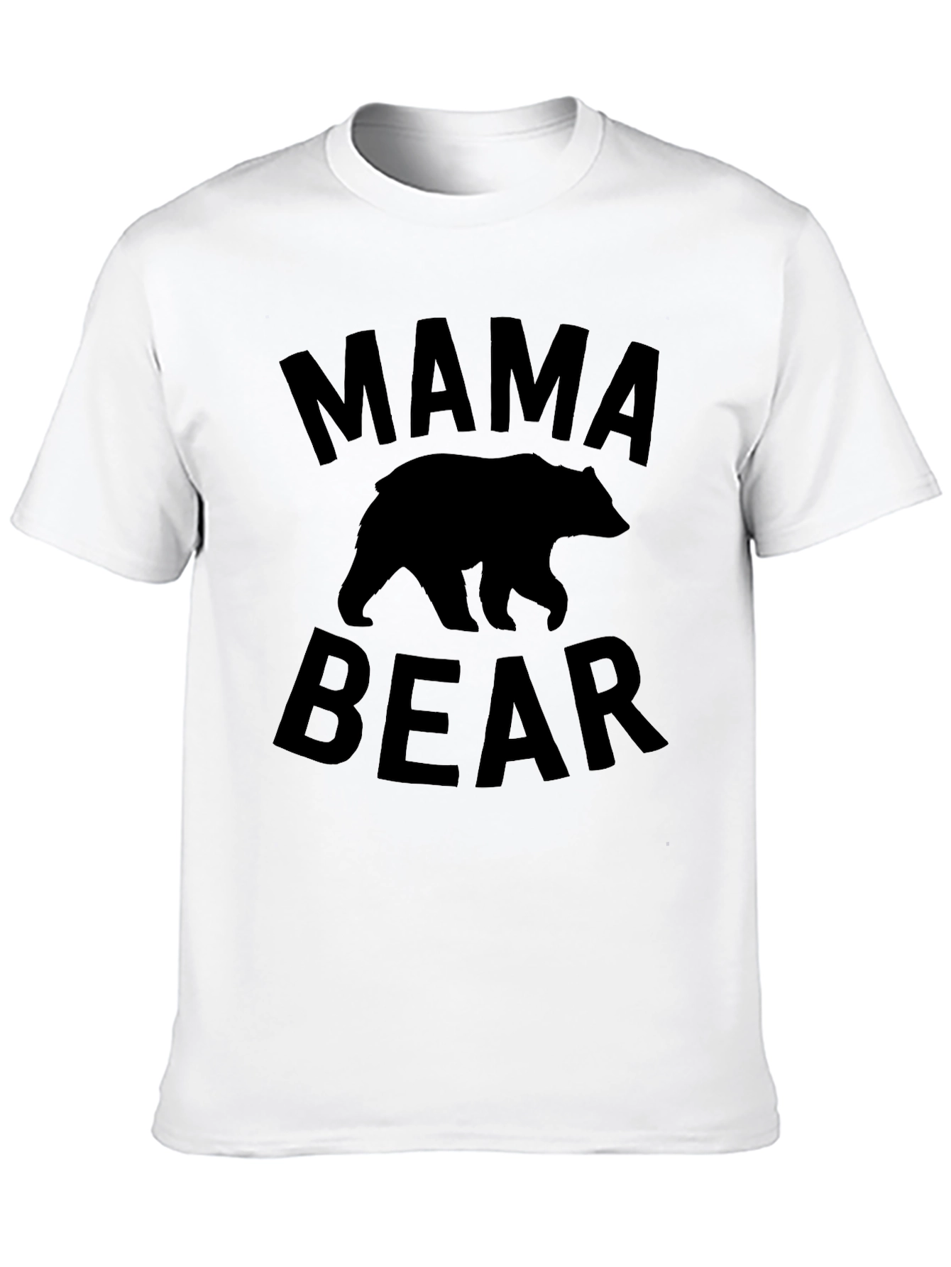 Mama Bear Graphic T-Shirt - Black Crew Neck Tee