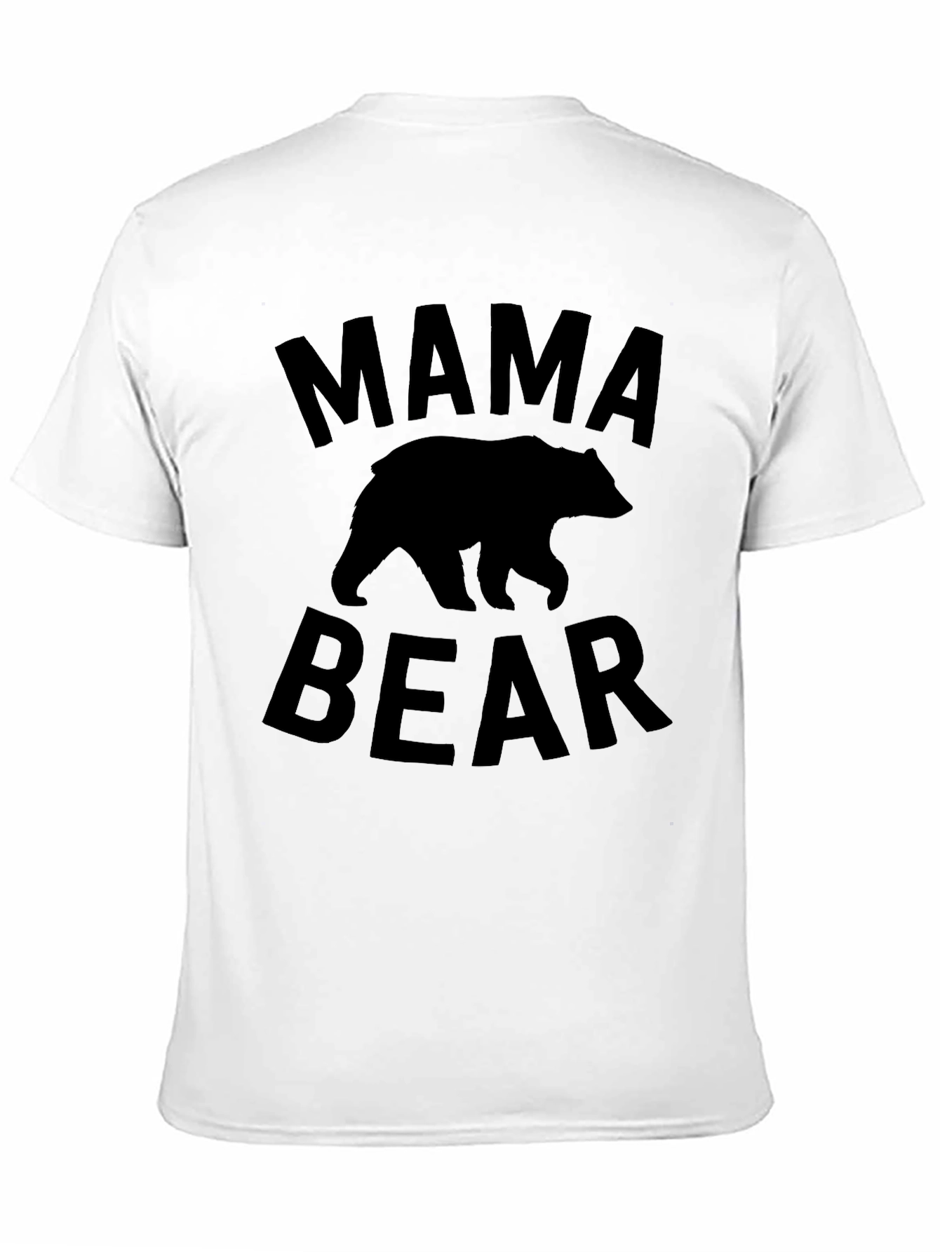 Mama Bear Graphic T-Shirt - Black Crew Neck Tee